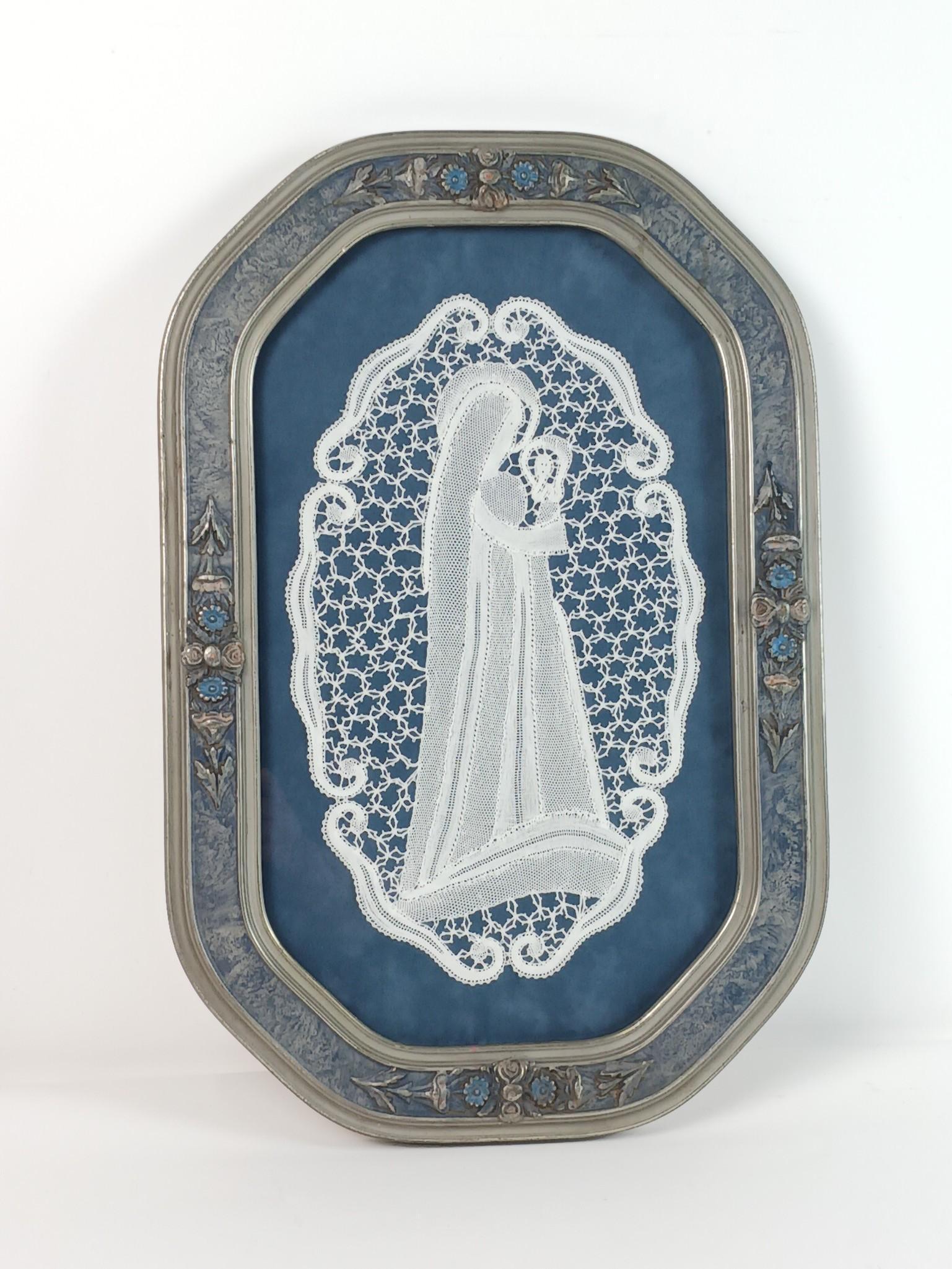 Virgin Mary Lace incl Antique Frame (1 of 3)