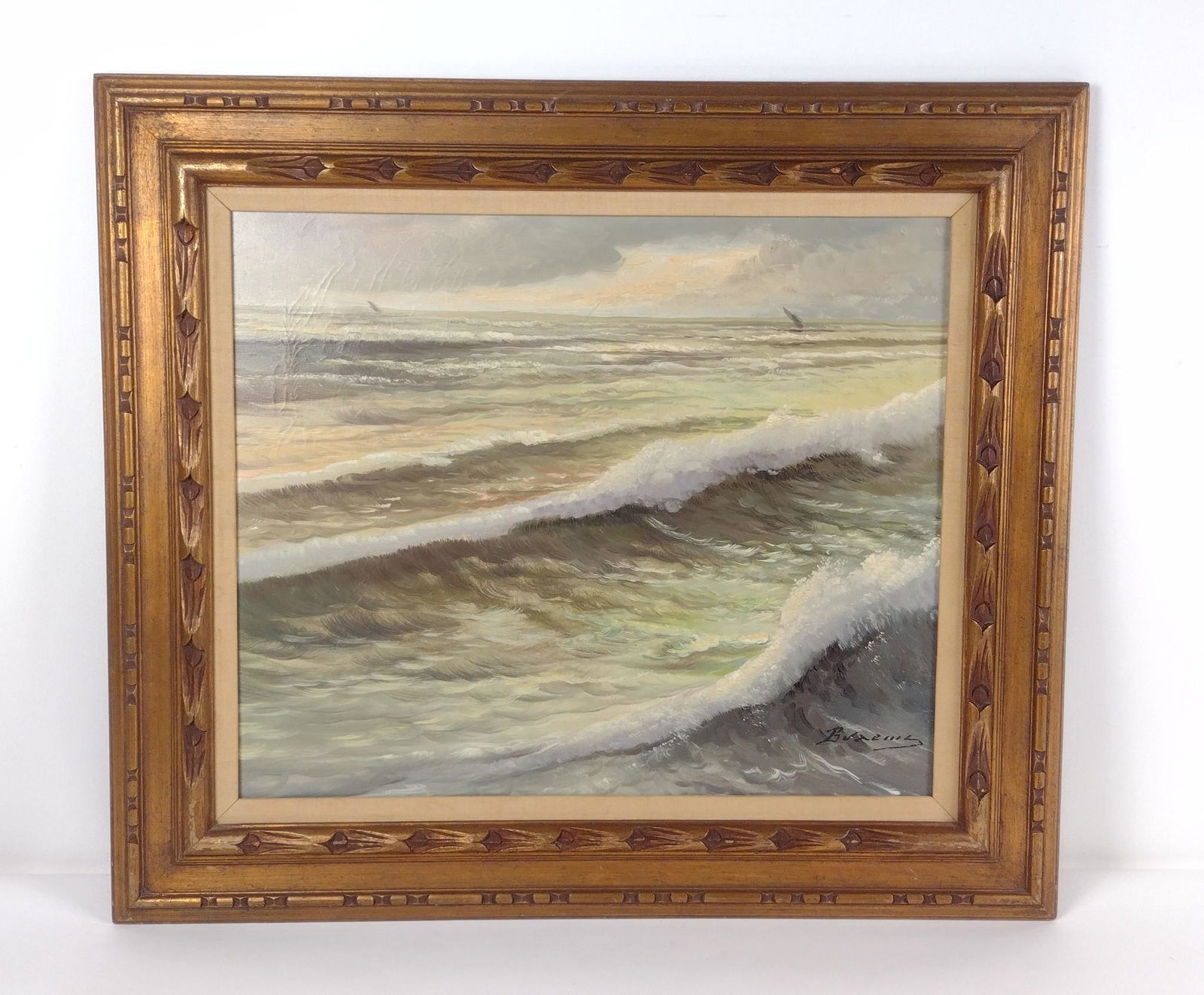 Attributed John Berens Seashore Painting (1 of 3)