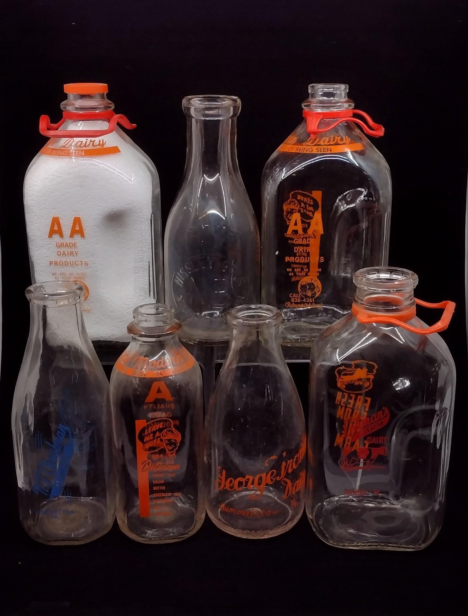 7 Milk Bottles From Palmyra, Hummelstown and Middletown, PA (1 of 8)