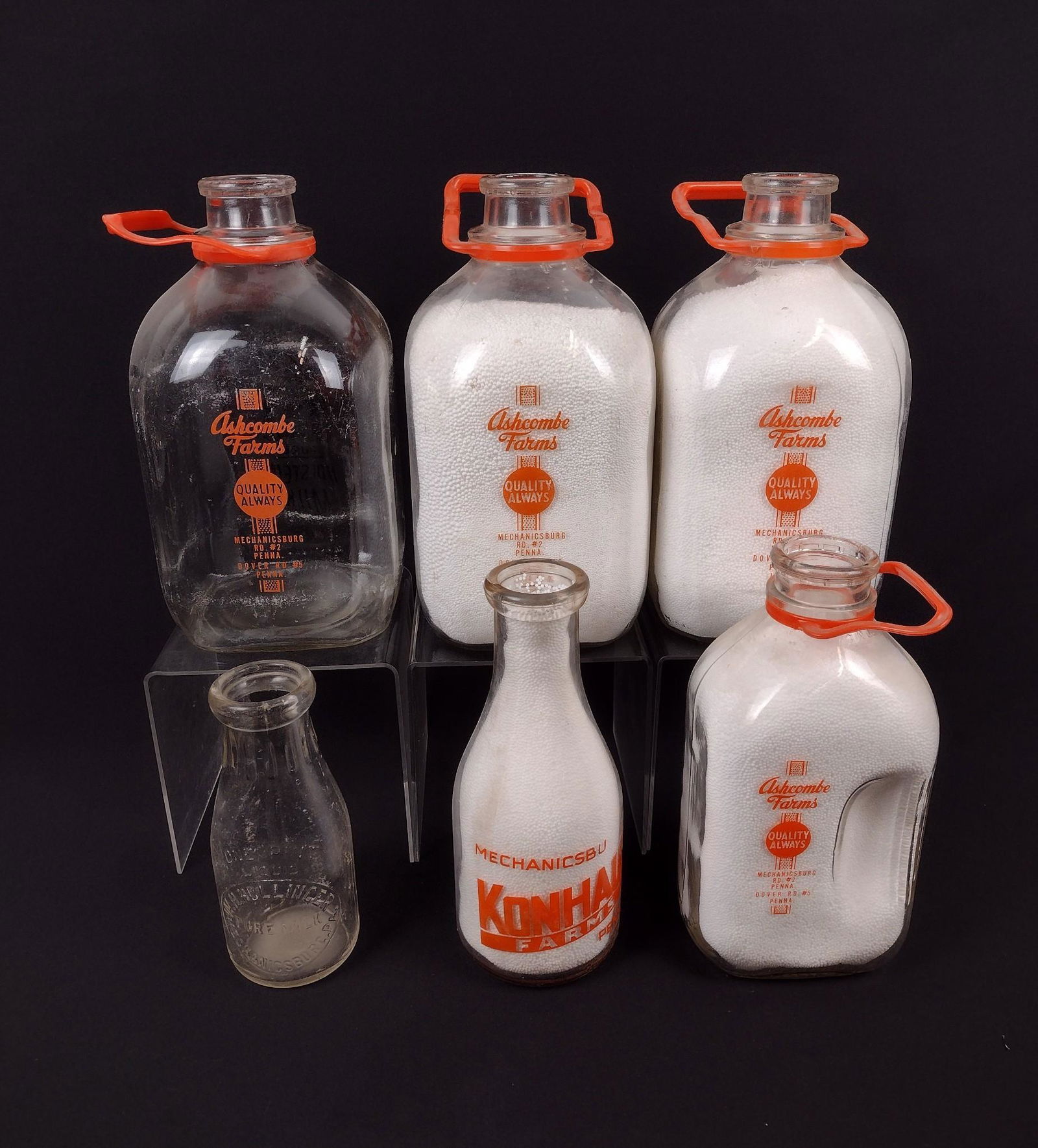 6 Mechanicsburg, PA Milk Bottles incl W. H. Hollinger (1 of 7)
