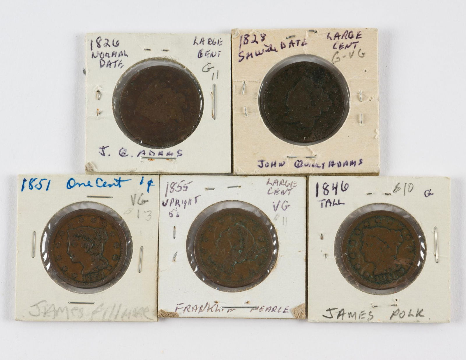 5 US Large Cents (1 of 2)