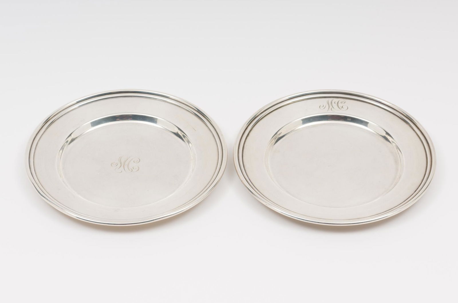 Pair C.R. Boas Sterling Bread Plates (1 of 7)