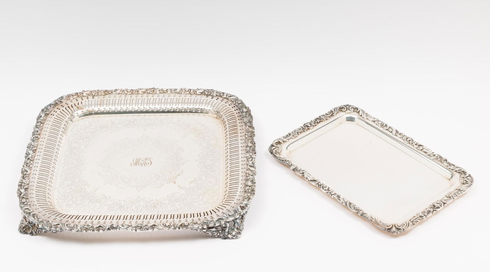 2 Antique Silver Plate Trays (1 of 11)