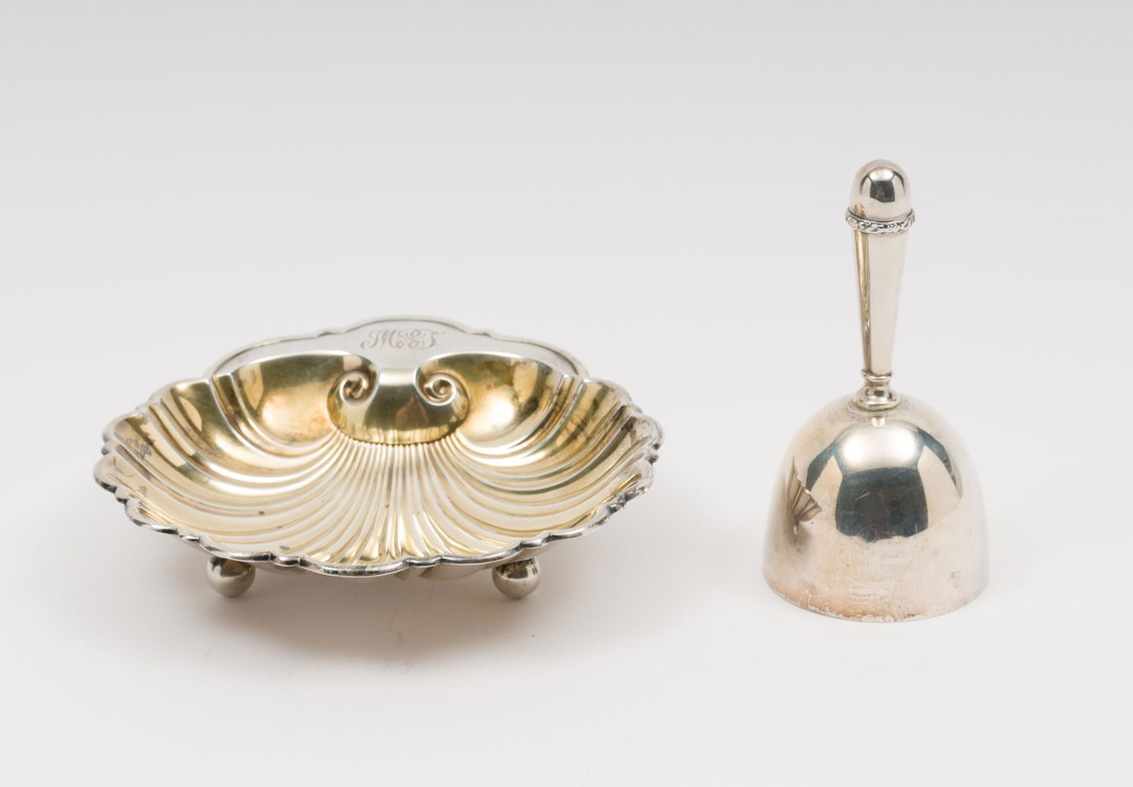 Sterling Shell Dish and Bell (1 of 6)