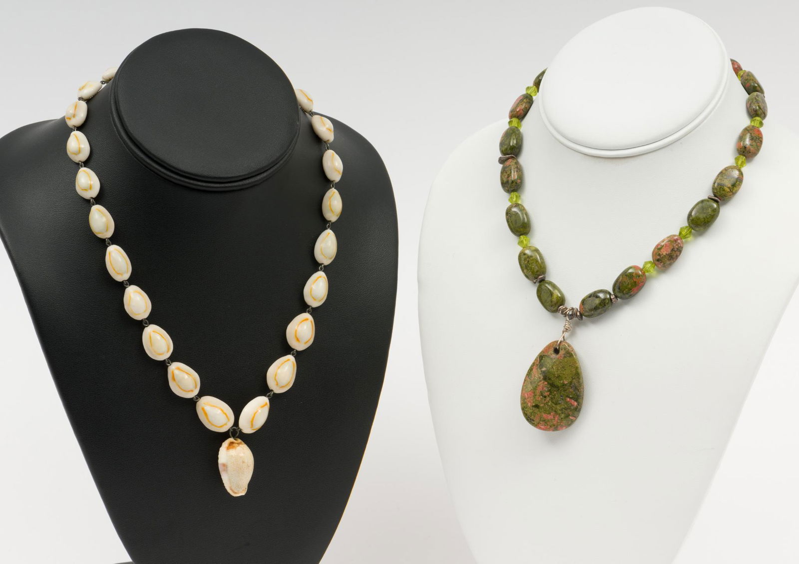 2 Necklaces incl Cowrey and Unakite (1 of 5)