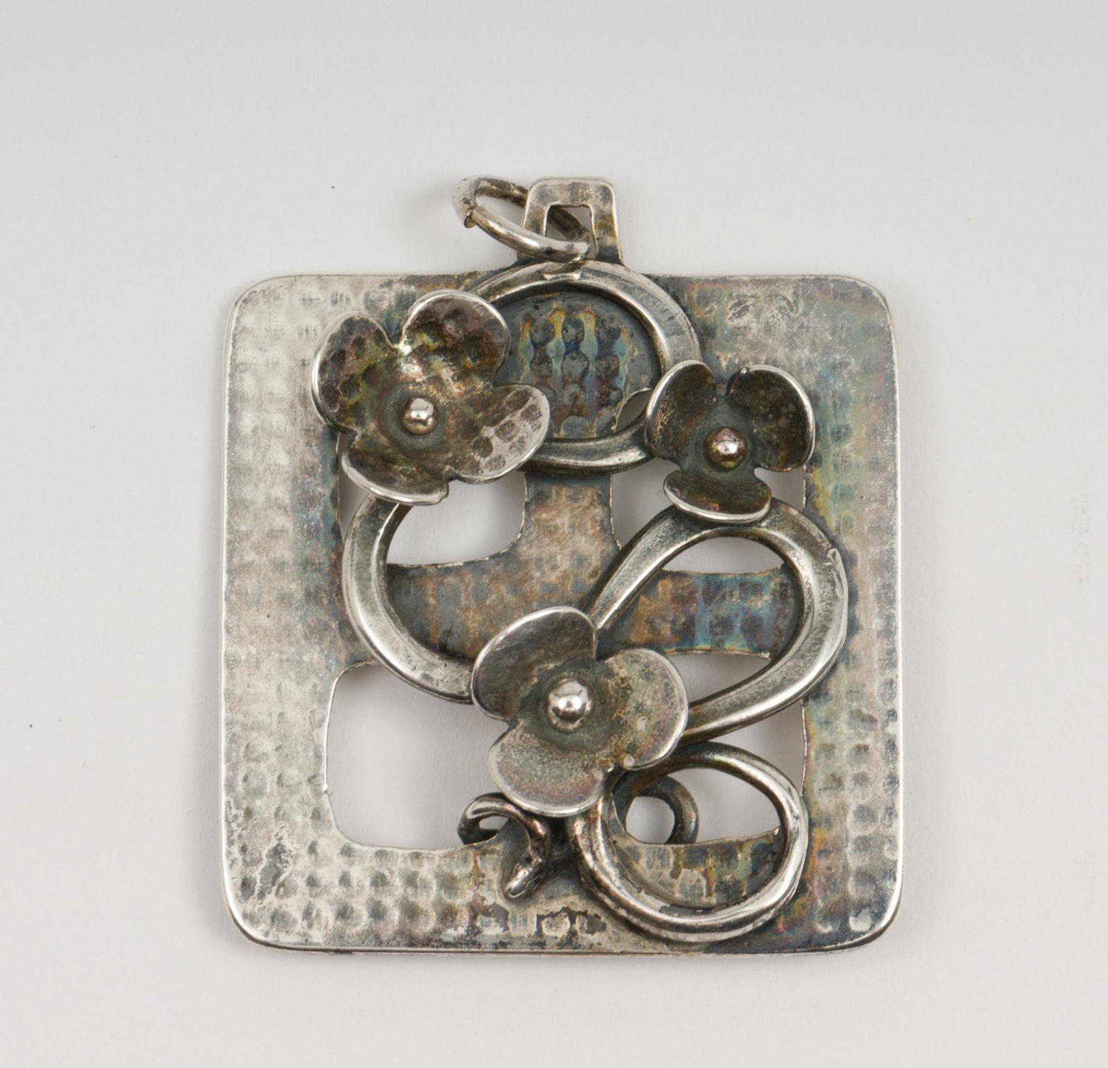 A. G. Eker-Fredrikstad Norway Sterling Pendant: Marked for Anna Greta Eker-Fredrikstad, Norway. 1-3/8". EK/ML IMPORTANT: Before bidding, please read the terms and conditions. When you registered for the auction you agreed to these terms and will be