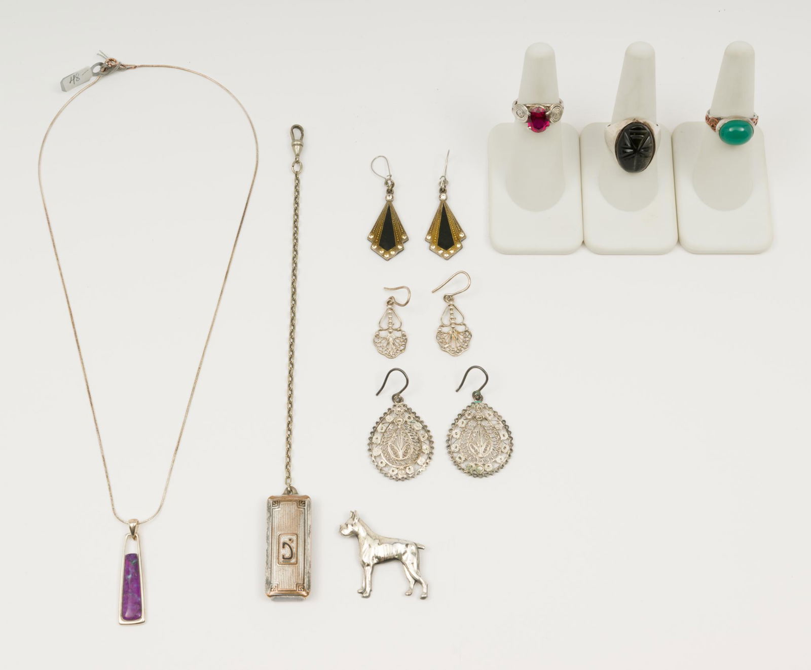 9 Pcs Silver Jewelry (1 of 15)