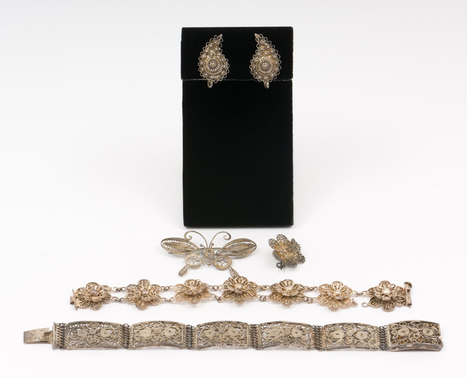 5 Pcs Chinese Filagree Jewelry (1 of 14)