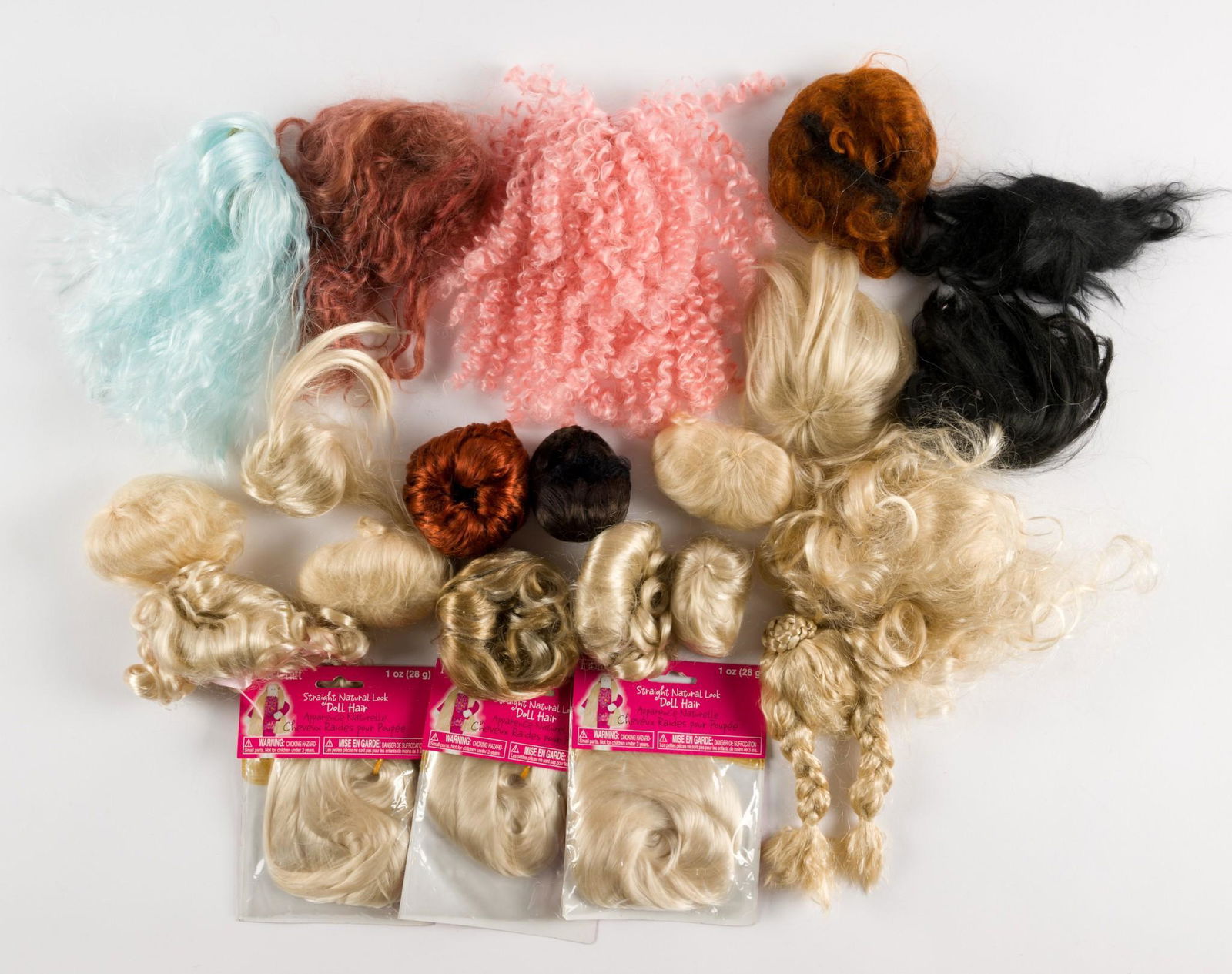 22 Doll Wigs Incl. F. Styler (1 of 5)