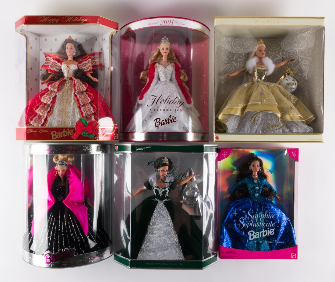 6 NIB Holiday and Special Edition Barbies (1 of 19)