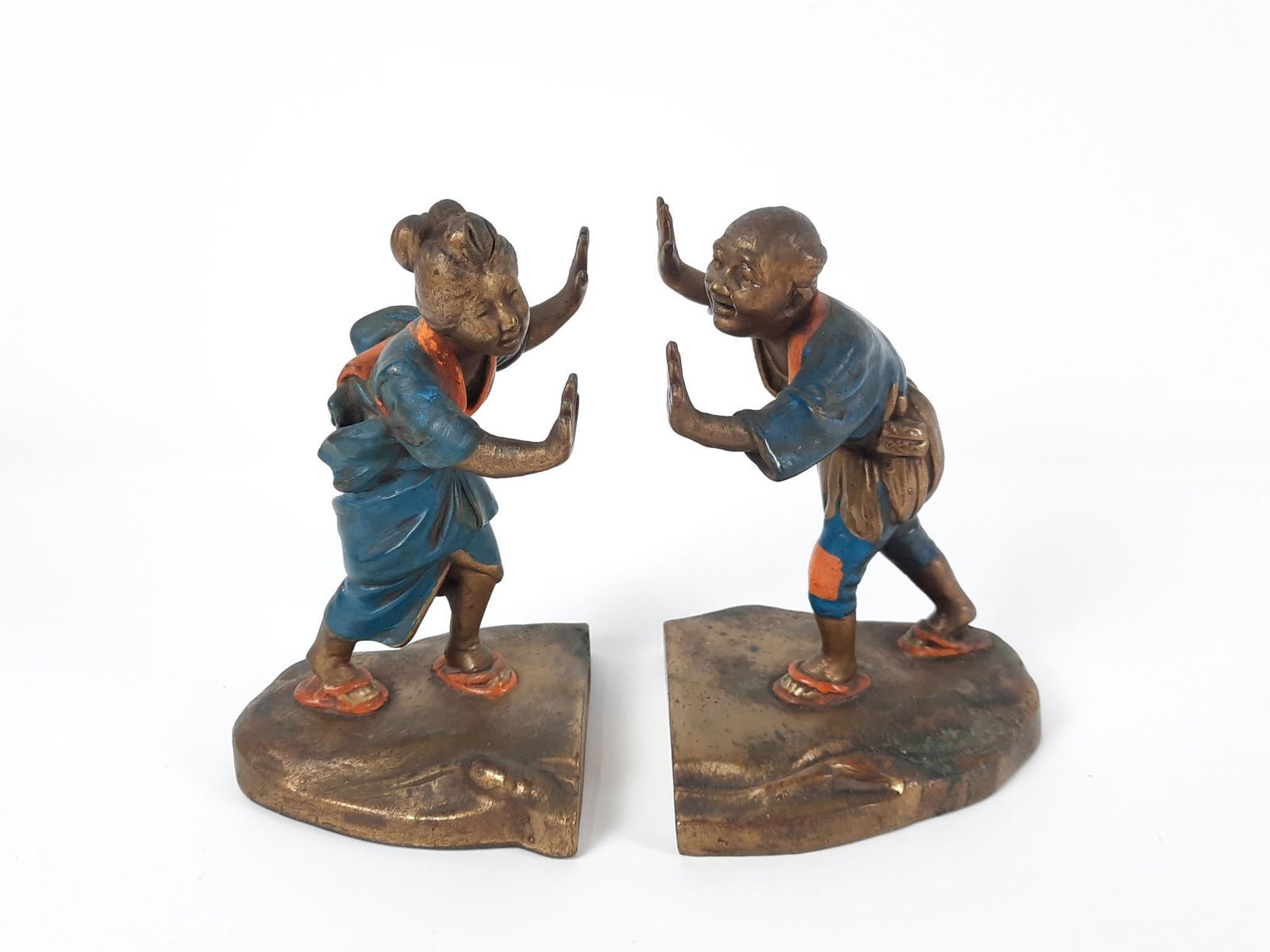 2 Asian Style Clad Bronze Bookends (1 of 3)