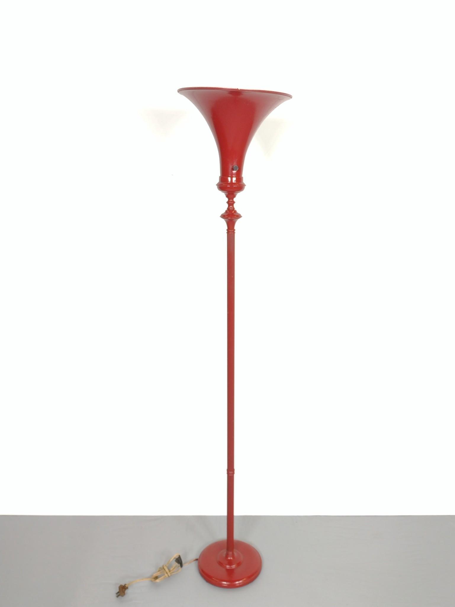 Red Metal Floor Lamp (1 of 4)
