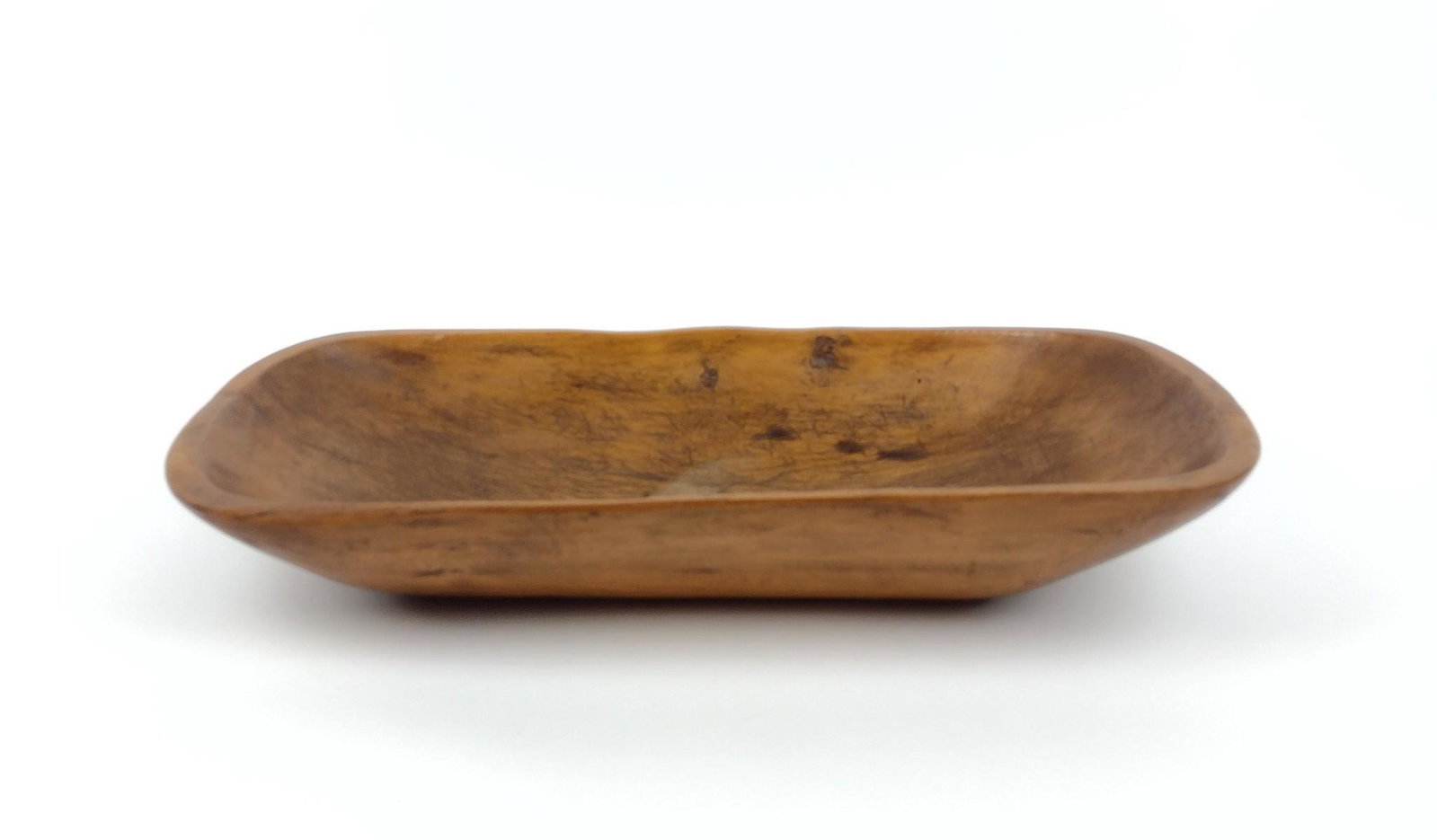 Wood Dough Bowl: 20-1/2" diameter X 4" high. Provenance: From the estate of Mary Trost who last resided in the multi generational family home located in Clarks Valley, Dauphin (Harrisburg) Pennsylvania. Mrs. Trost was