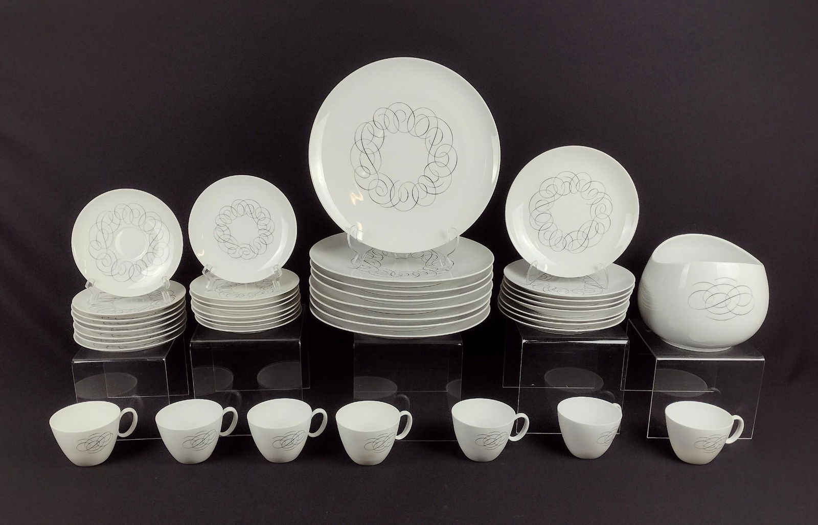 40 Pc Continental China "Script" by Raymond Loewy Dinnerware (1 of 3)