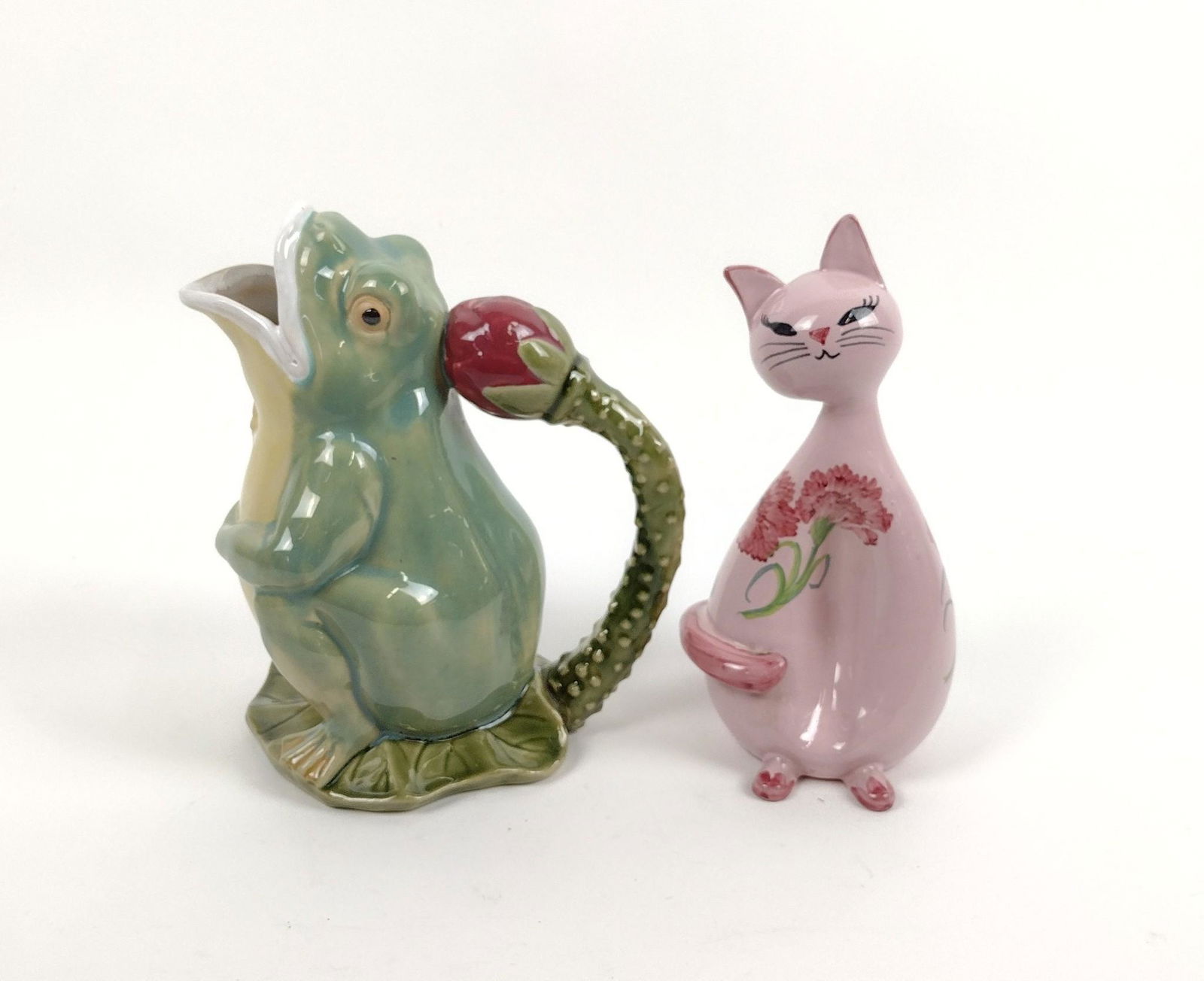 Ceramic Frog Pitcher & Cat Bank (1 of 6)