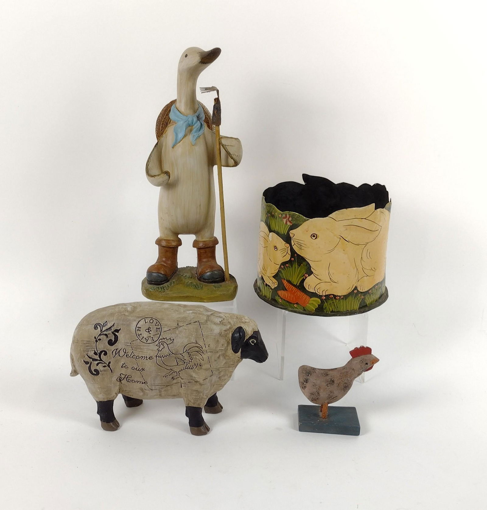 4 Pcs Primitive Decor incl Sheep (1 of 5)