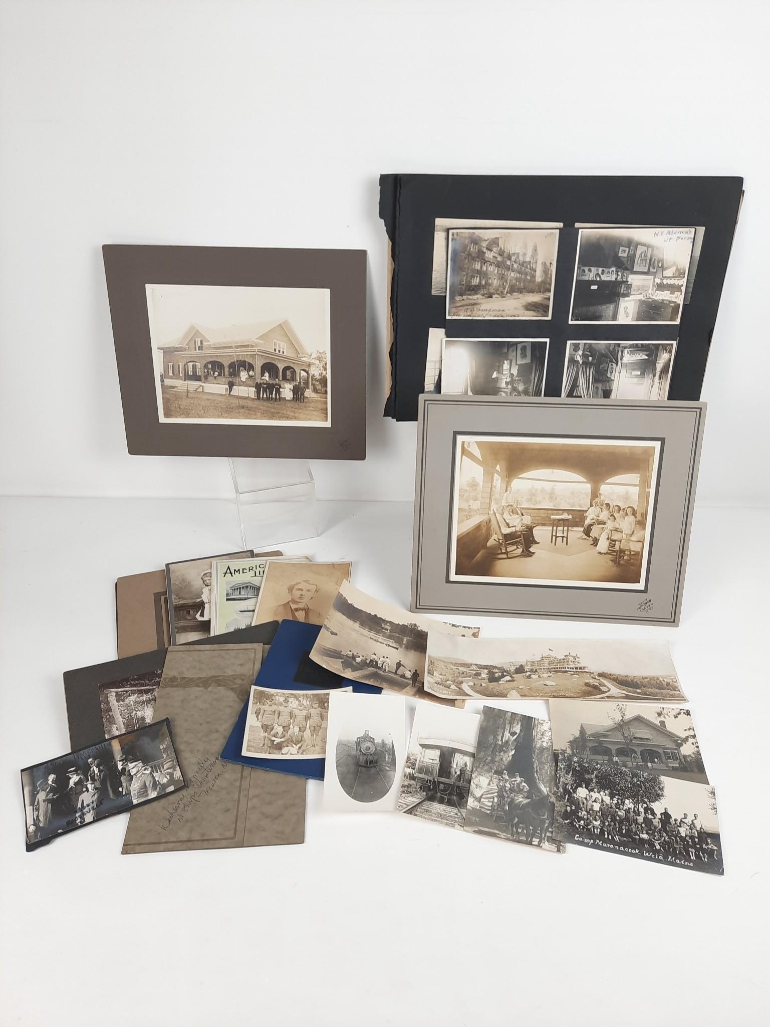 Grouping of Antique Photographs incl Wright Bros Family Bungalow 1914 (1 of 14)