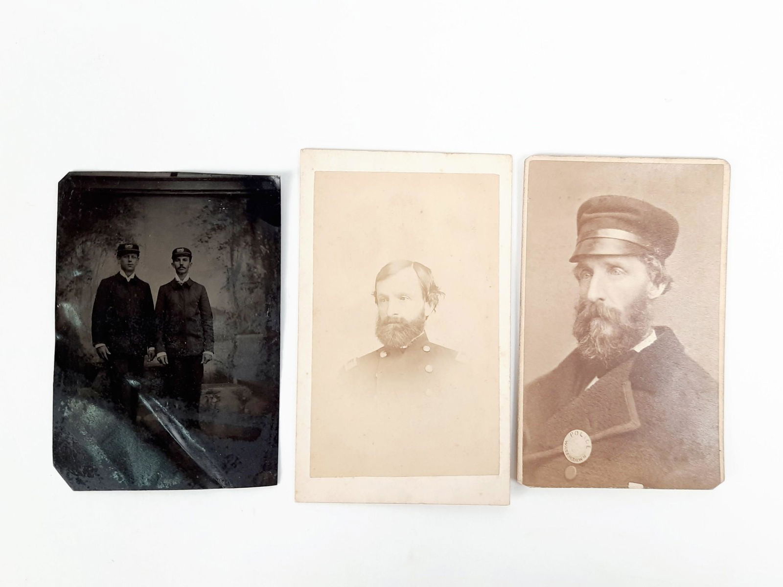 3 Antique Photographs incl Mattsontown Police (1 of 6)