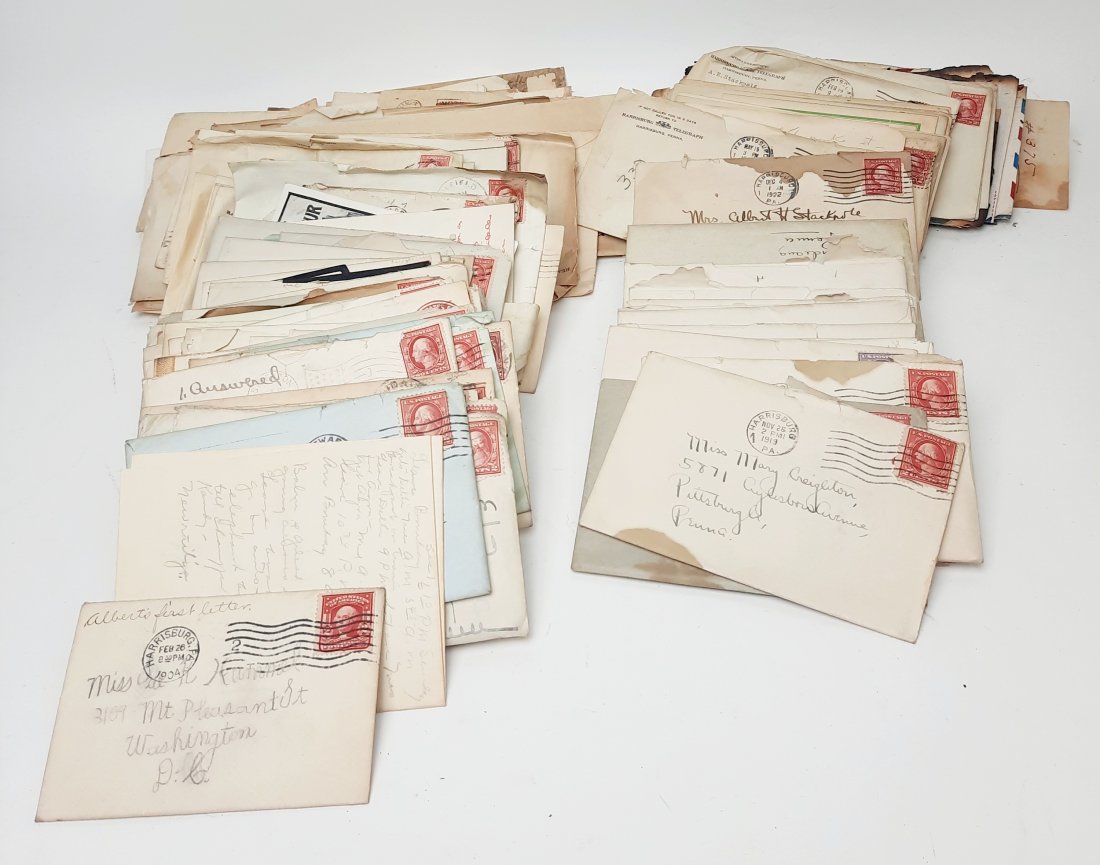 Lg Grouping Correspondences to Mrs. A. H. Stackpole (1918-1945): Includes letters from 1918-1920 addresses fi Miss Mary Creighton primarily from Mr. Albert H Stackpole. Remain letters dated through 1945 from primarily Albert H. Stackpole to Mrs. Albert Stackpole / 