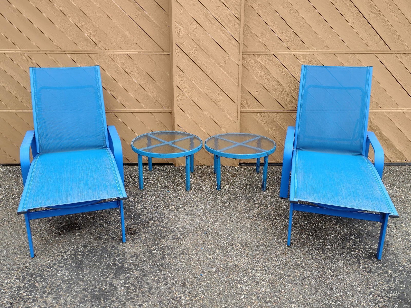 Attributed Brown Jordan Outdoor Lounge Chair & Side Table Set (1 of 10)
