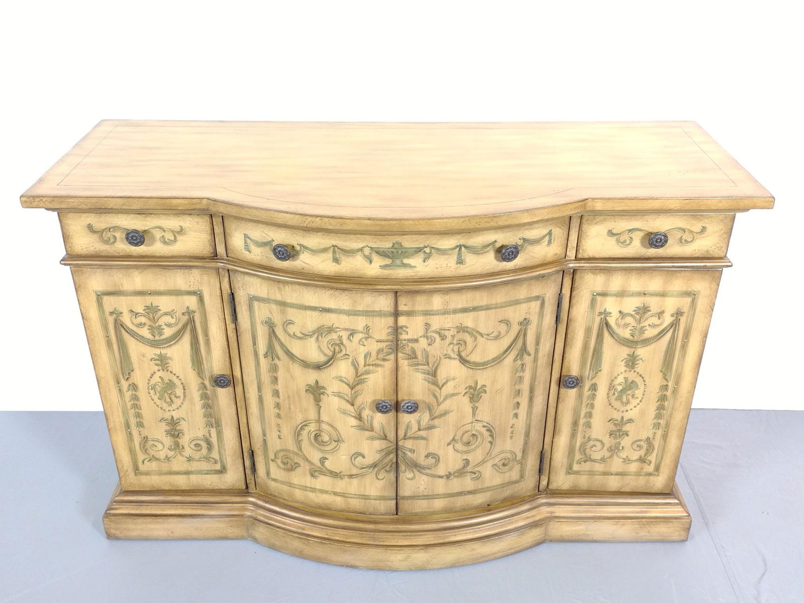 Paint Decorated Credenza (1 of 7)