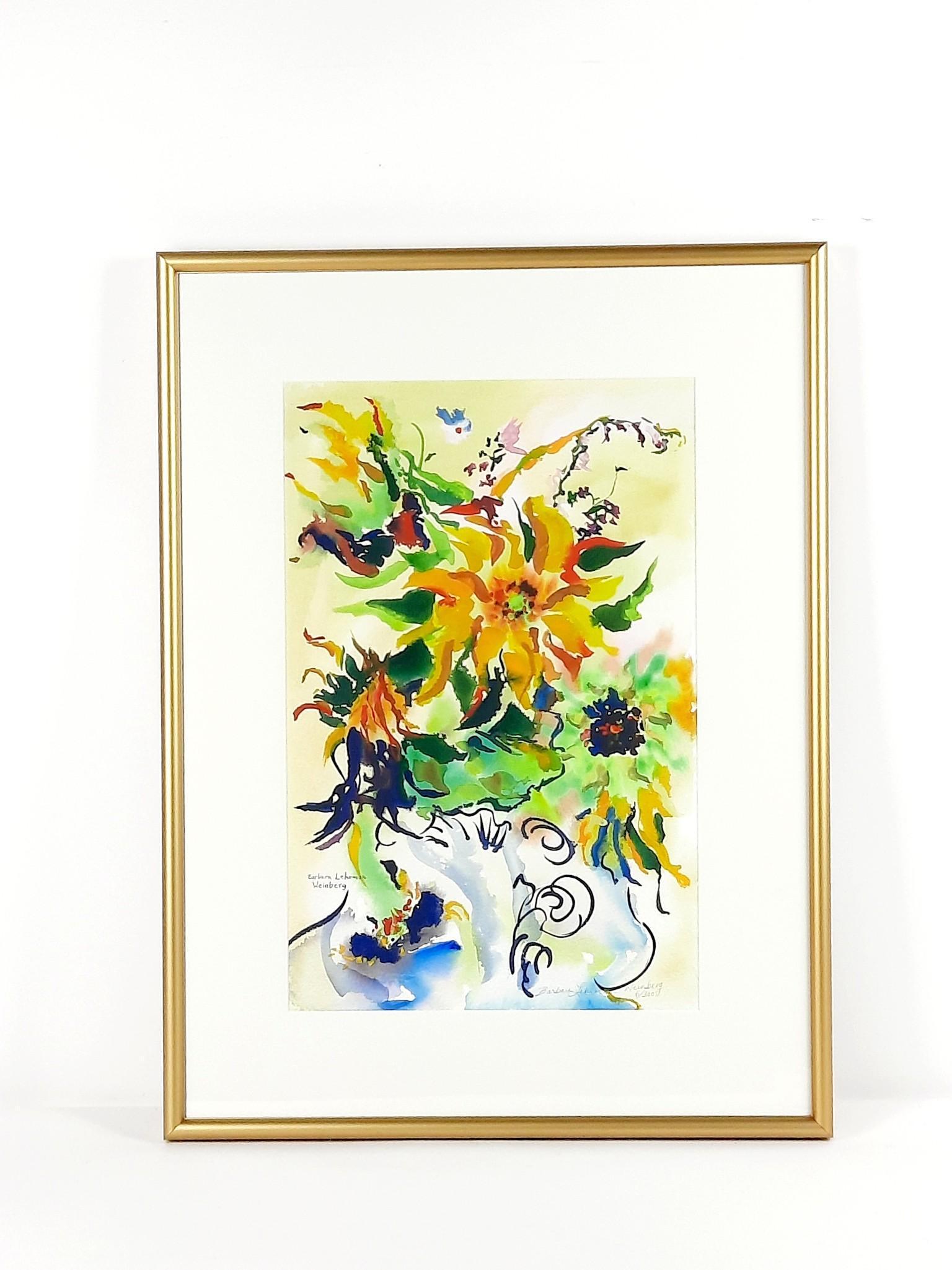 Barbara Lehrman Weinberg Ltd Ed 6/300 Floral Print: Barbara Lehrman Weinberg 1937-2021. Harrisburg, PA artist. Edition number 6 / 300. Overall with frame 25" high x 19" wide. LR From the estate of Lois Lehrman Grass Harrisburg, PA. IMPORTANT: Before bi