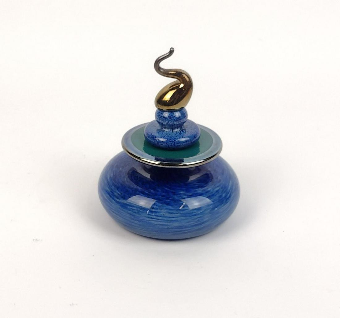 Art Glass Pot with Stopper (1 of 2)