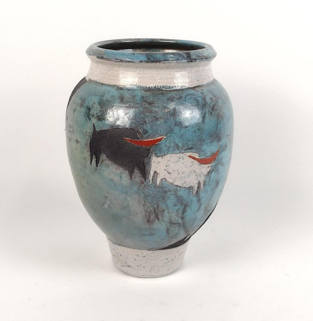 Jose Drouin Vase: 1970s-1990s Ceramics artist. JosÃ© Drouin settled in Saint-Modeste in the Lower St. Lawrence region in 1978. She opened her first pottery workshop and made bowls, pots, jugs and various utilitarian 