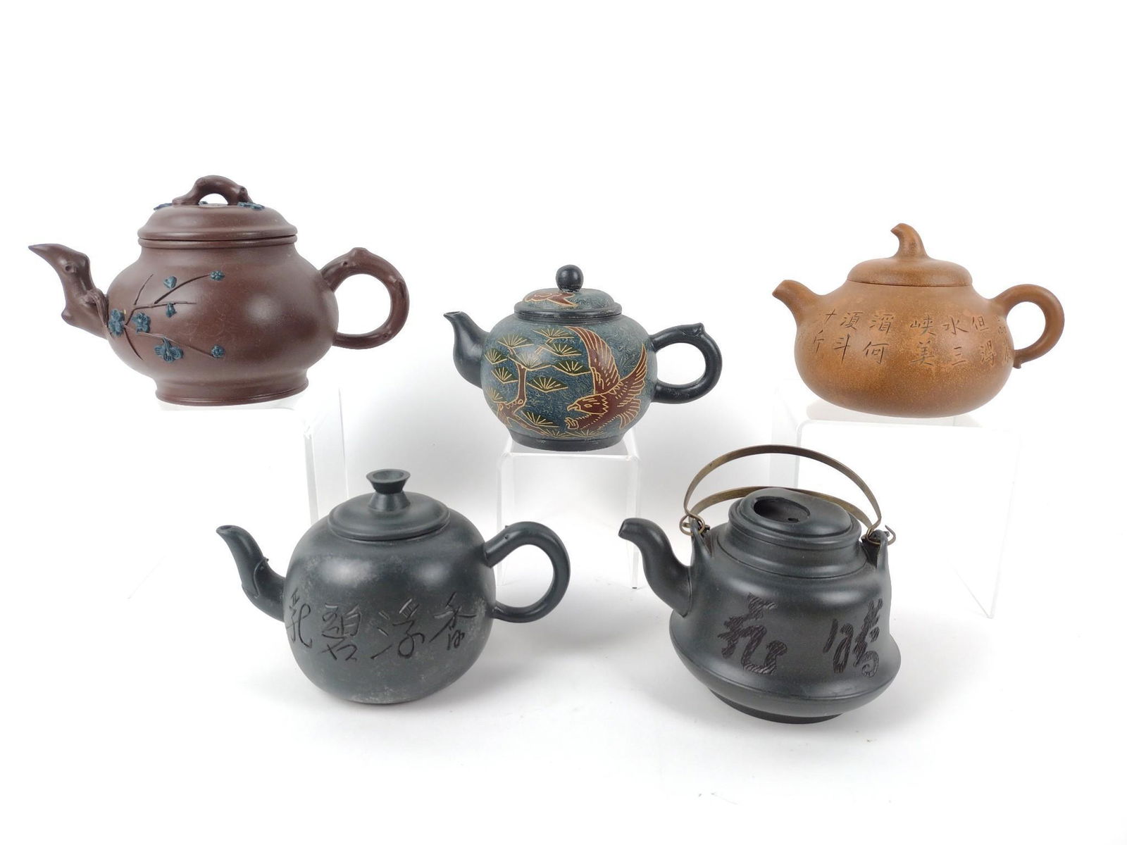 5 Clay Chinese Tea Pots (1 of 9)