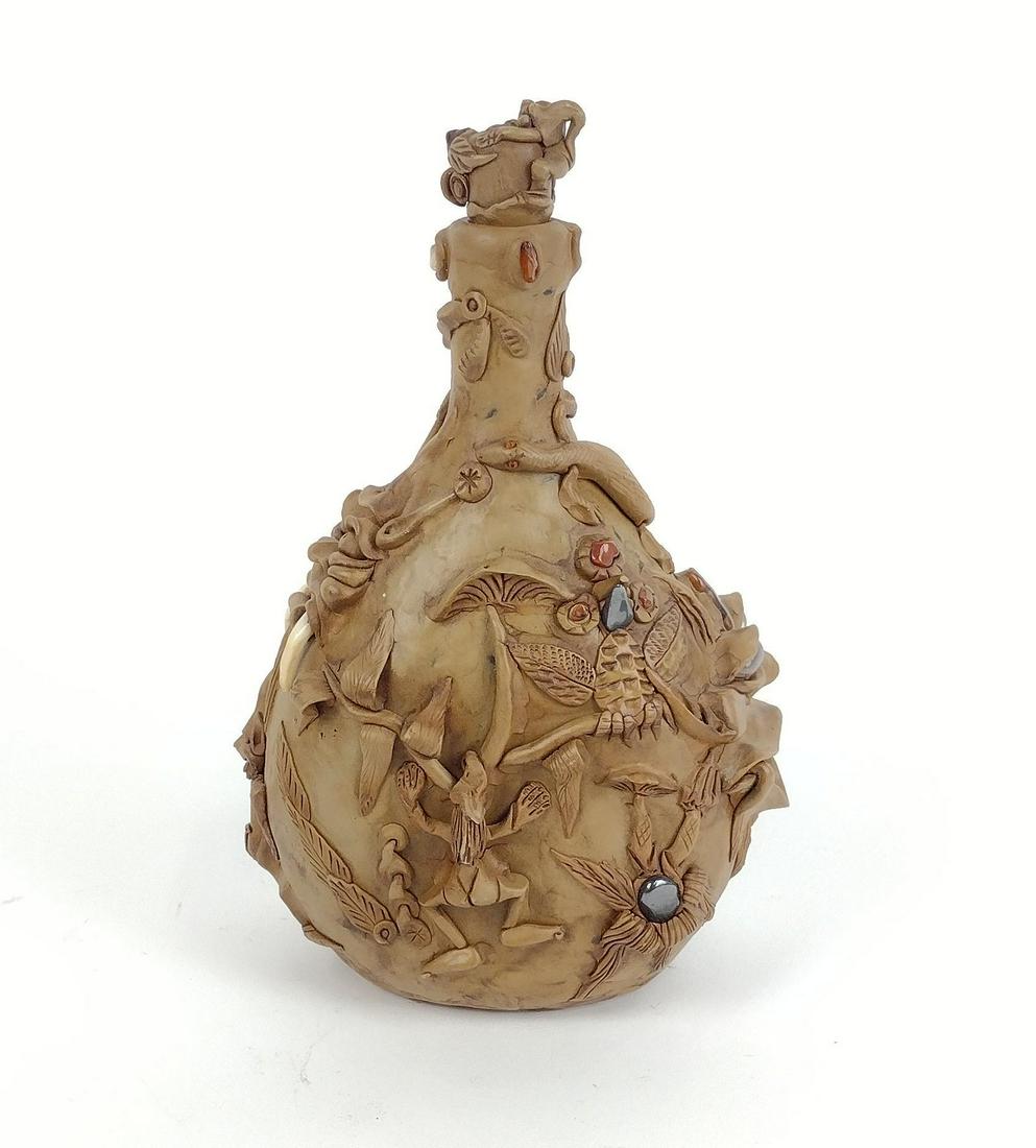 Figural Studio Pottery Bottle (1 of 6)