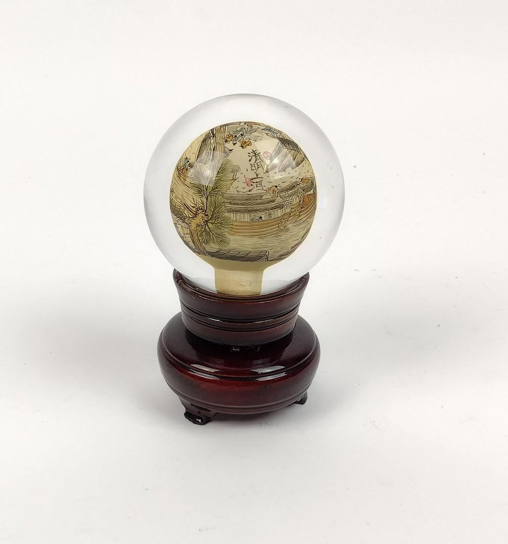 Chinese Reverse Painted Glass Globe (1 of 6)