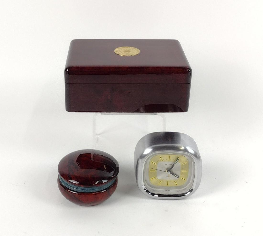 3 Desktop Articles incl Bulova Alarm Clock (1 of 7)