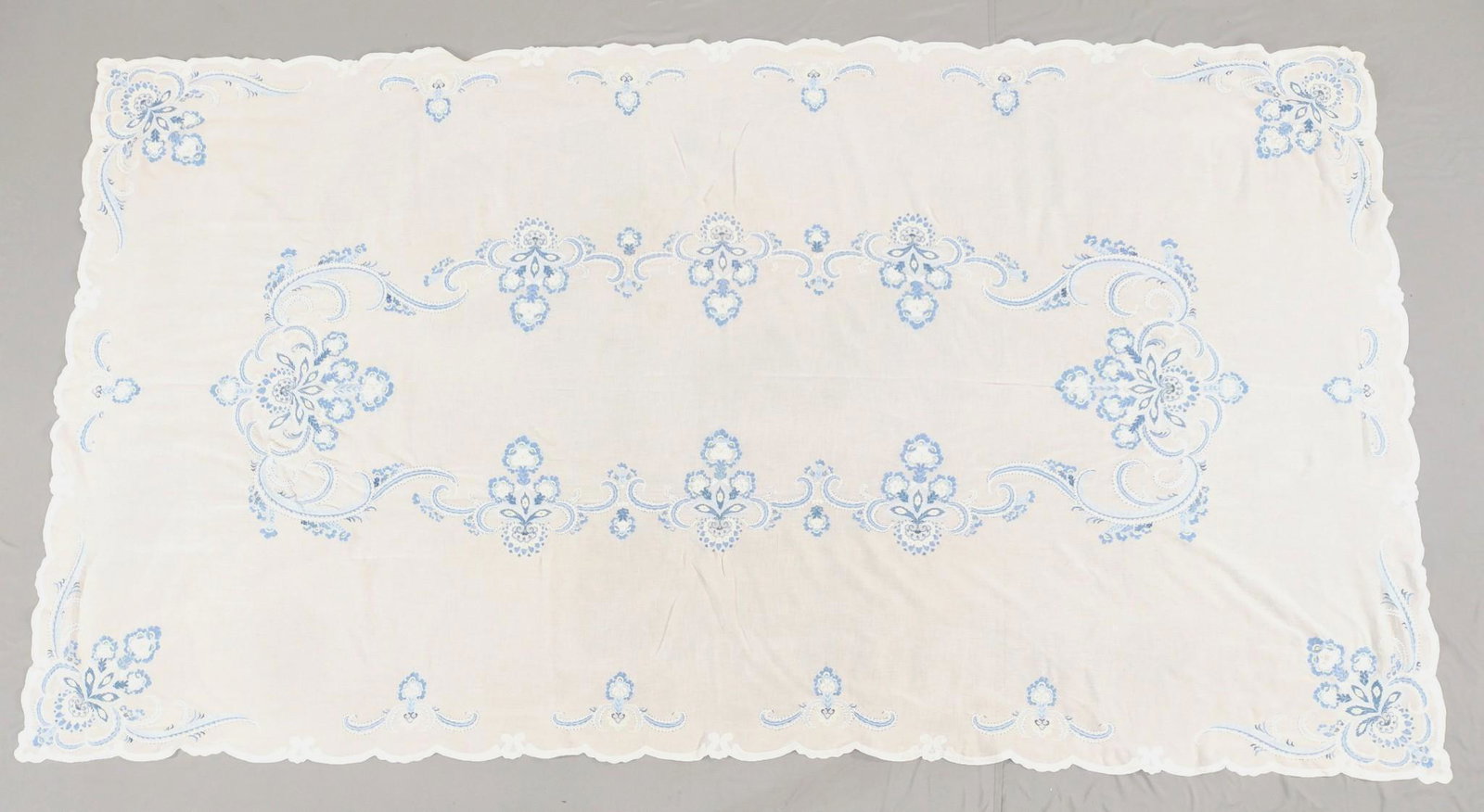 Blue/White Needlepoint Table Cover (1 of 4)