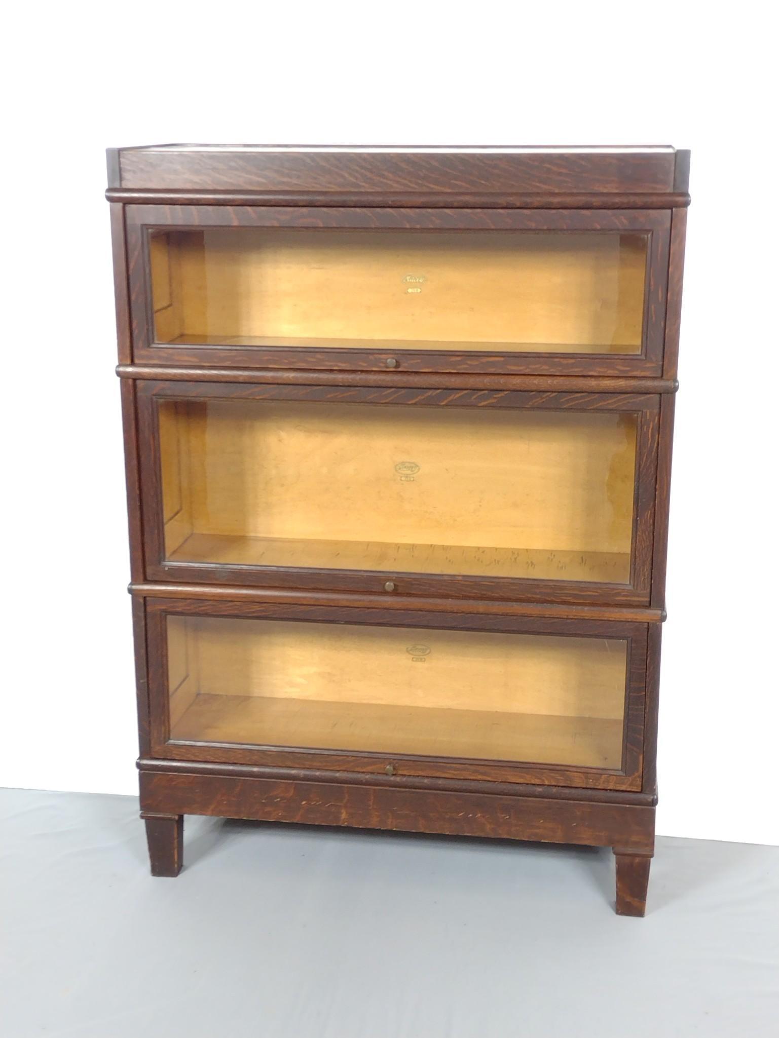 Macey Three Section Barrister Bookcase (1 of 6)