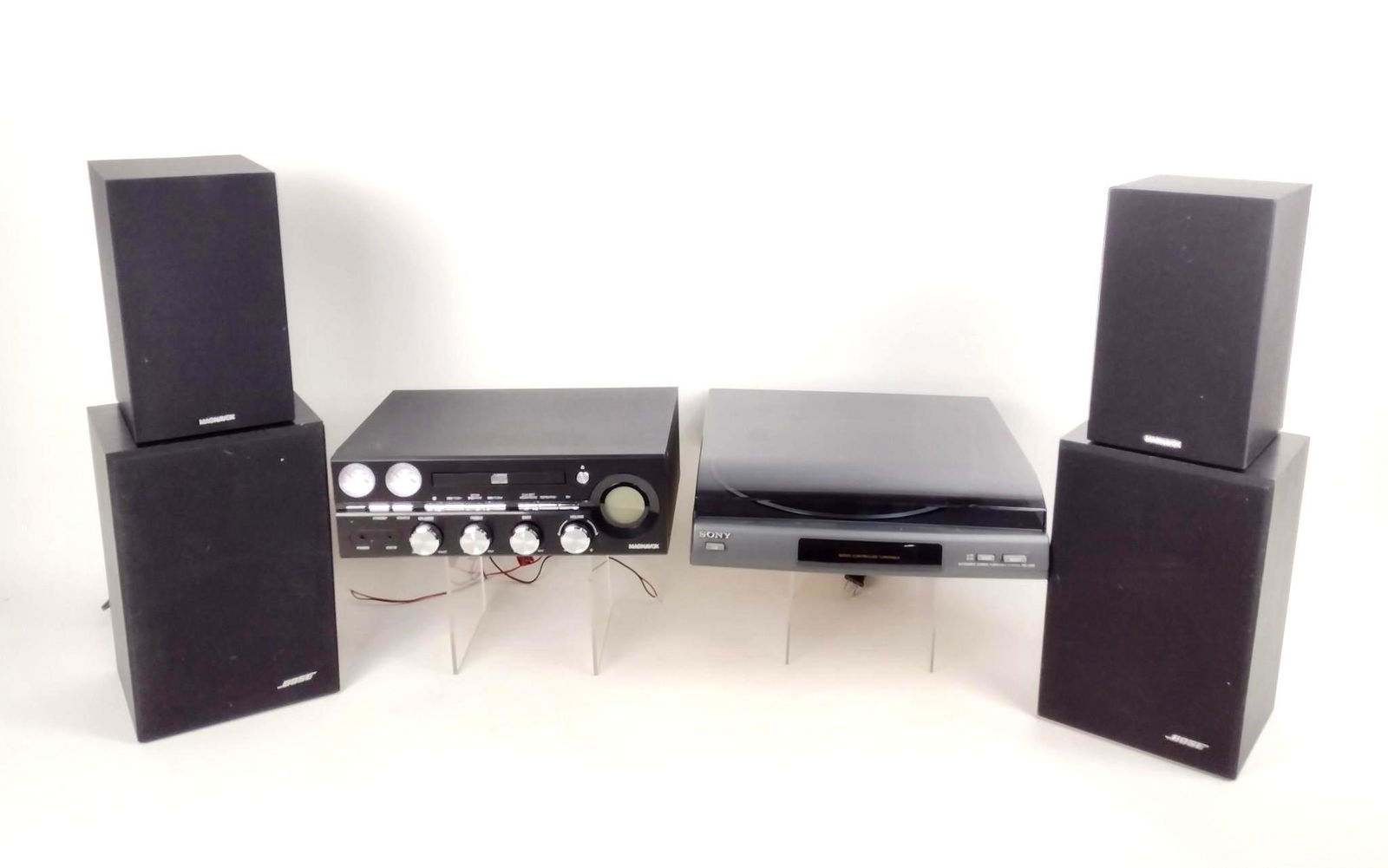 6 Pcs incl Sony Turntable, Magnavox Bluetooth CD System & Bose Speakers (1 of 6)