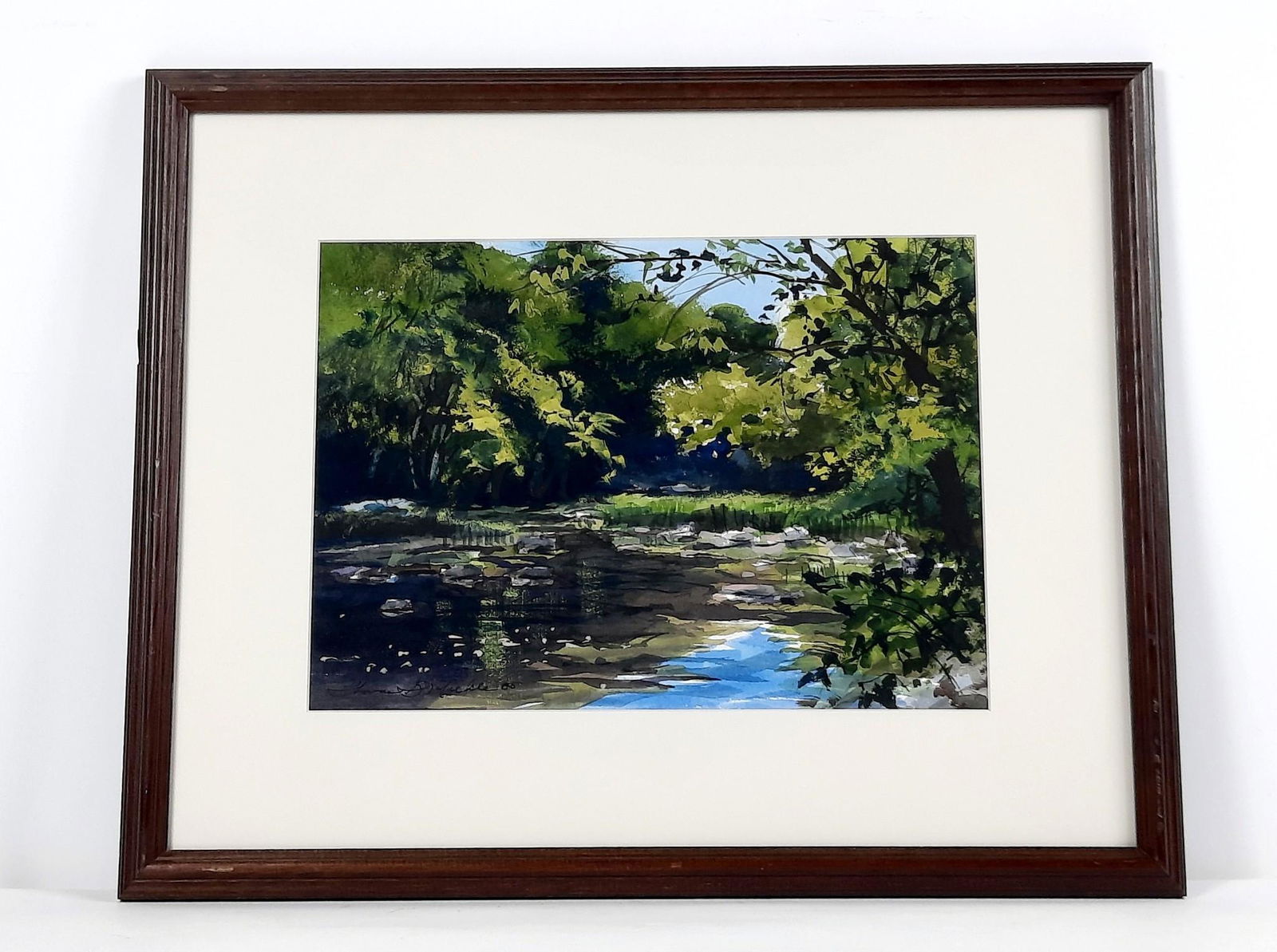 Thomas G. McNickle "Summer River" Watercolor (1 of 3)