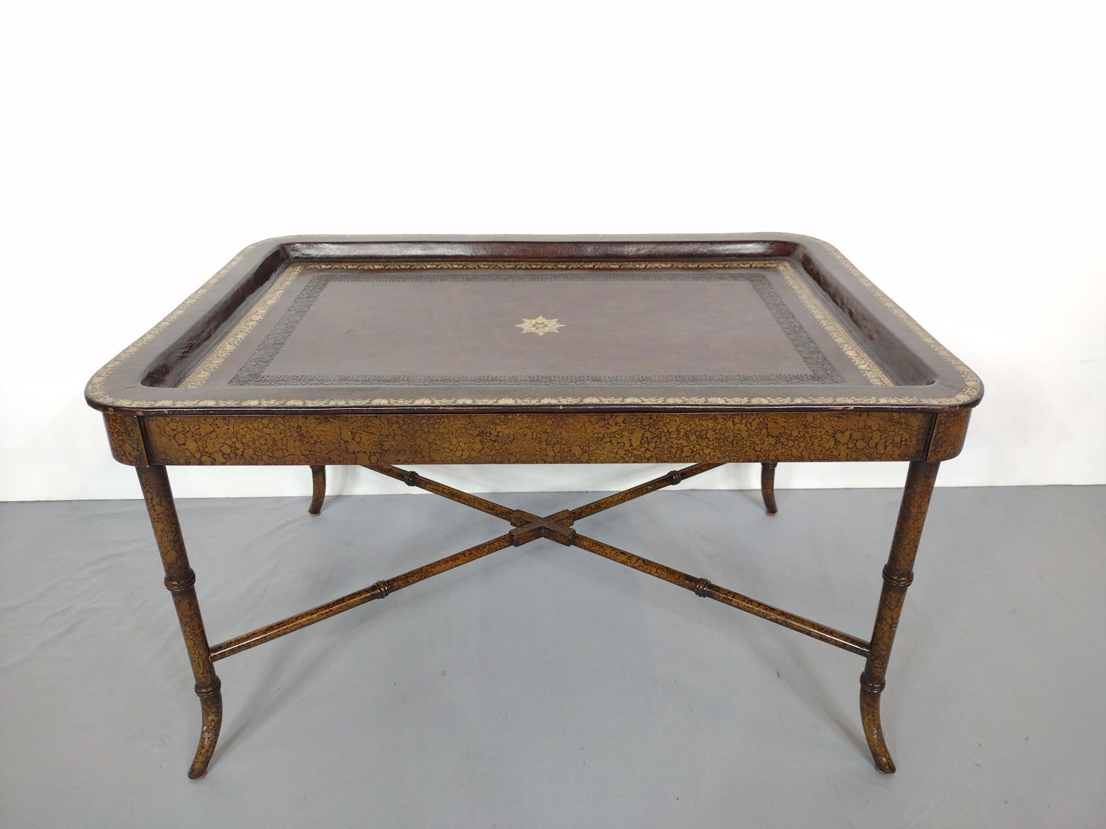 Maitland-Smith Leather Tray Table (1 of 7)