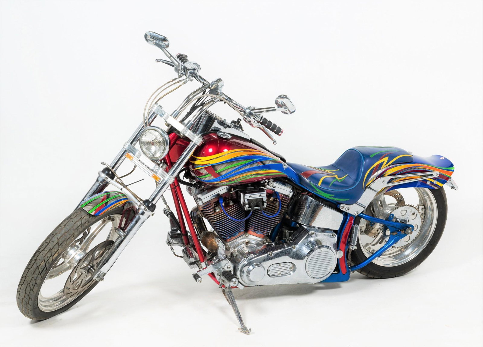 Multi-Color Custom Harley Davidson Style Motorcylce with S+S Motor (1 of 12)