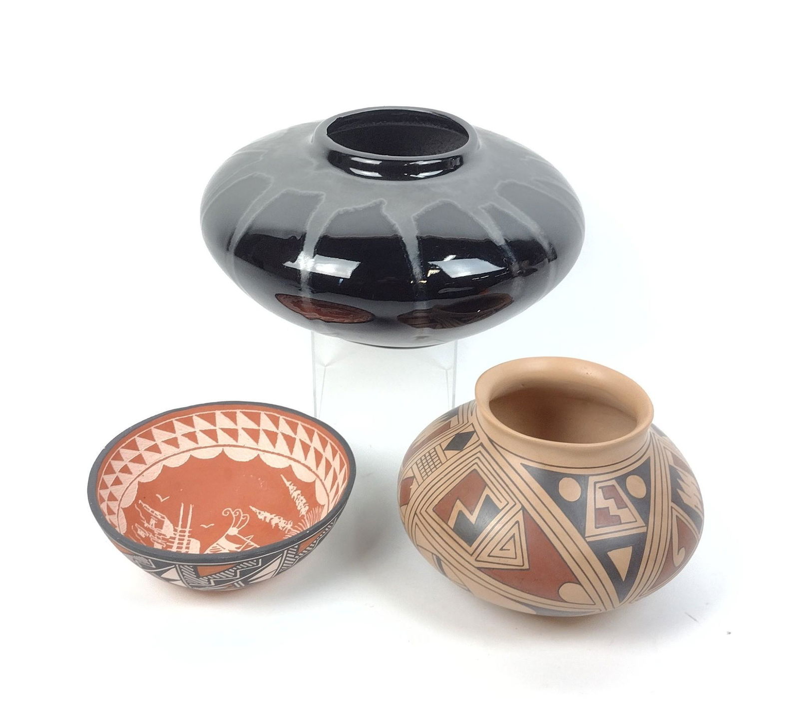 3 Pcs Studio Pottery incl Timmy Sanda (1 of 4)