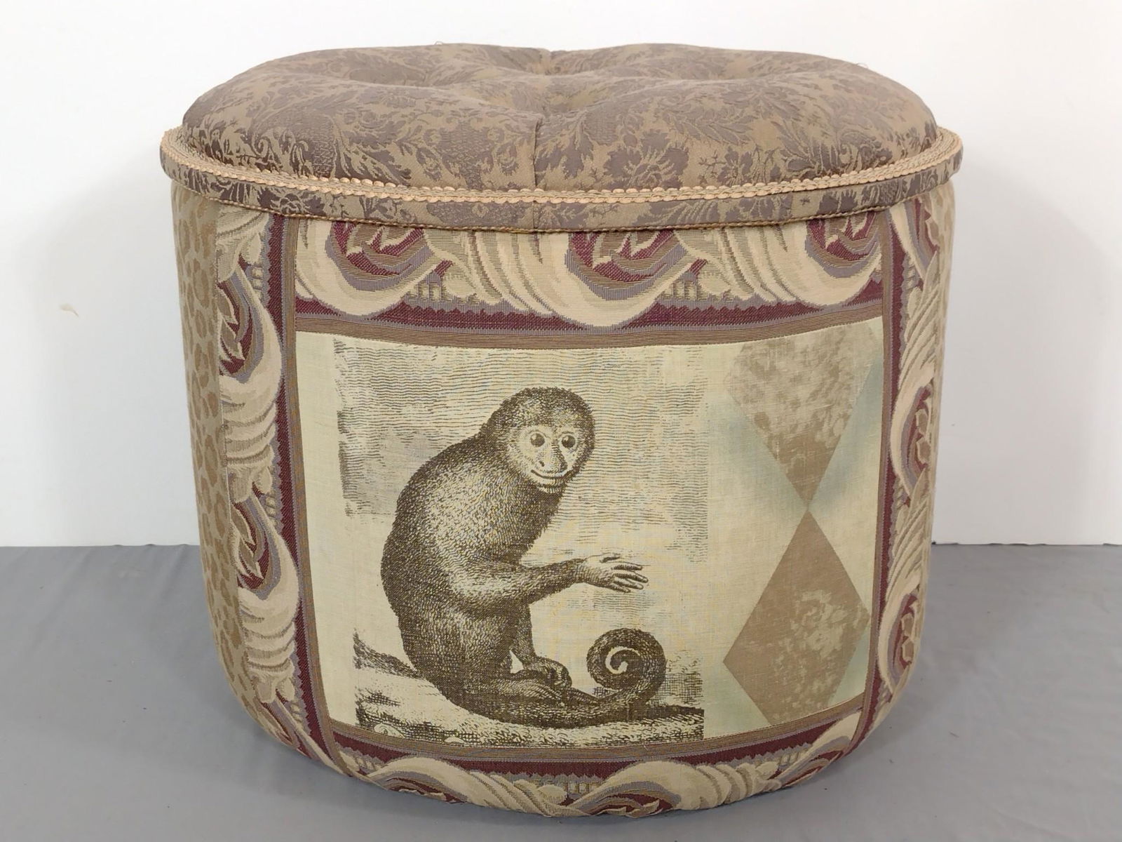 Ottoman With Monkey Print (1 of 5)