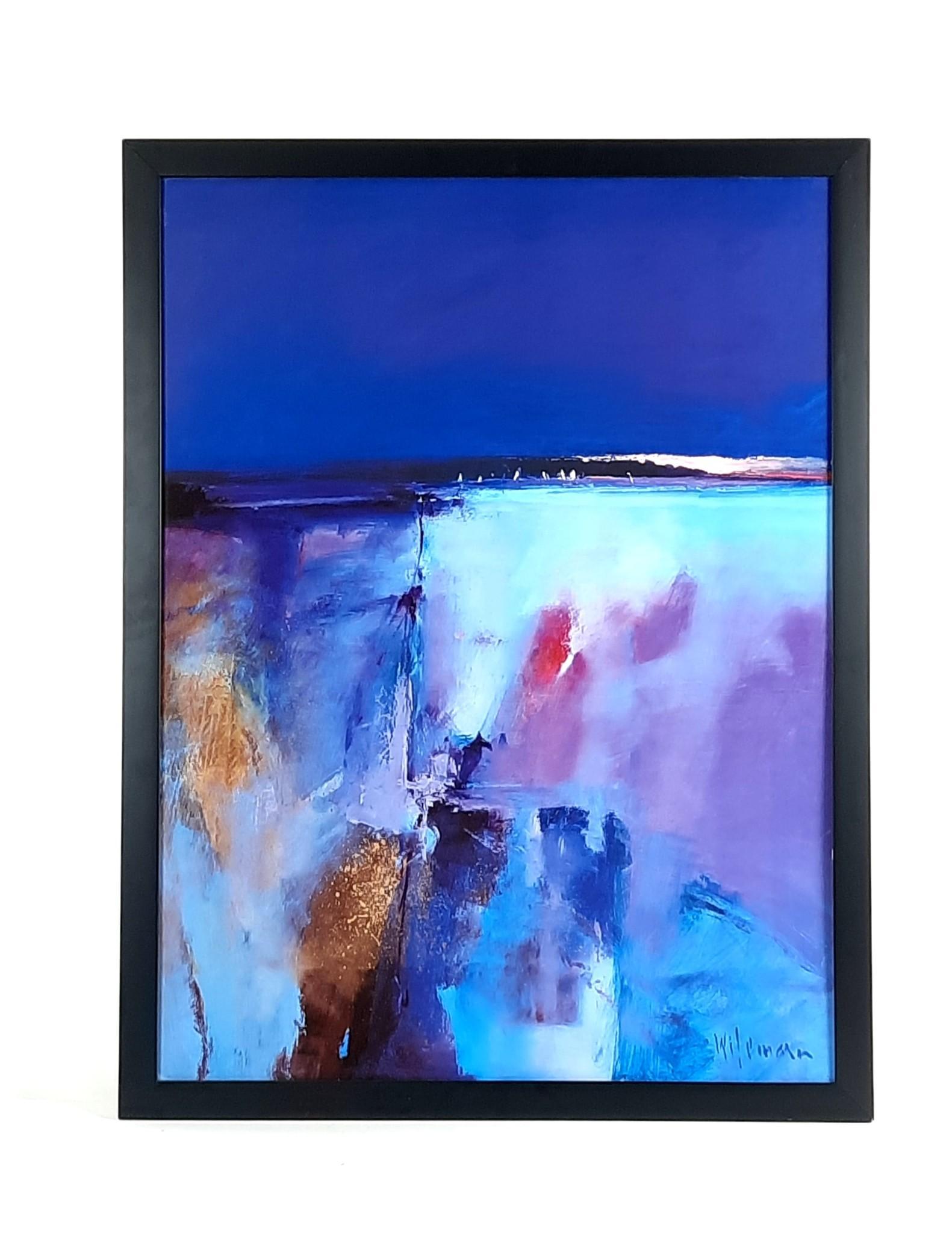 Peter Wileman "Blue Horizon" Print: Overall with frame 34" high x 26" wide. LR IMPORTANT: Before bidding, please read the terms and conditions. When you registered for the auction you agreed to these terms and will be required to comply