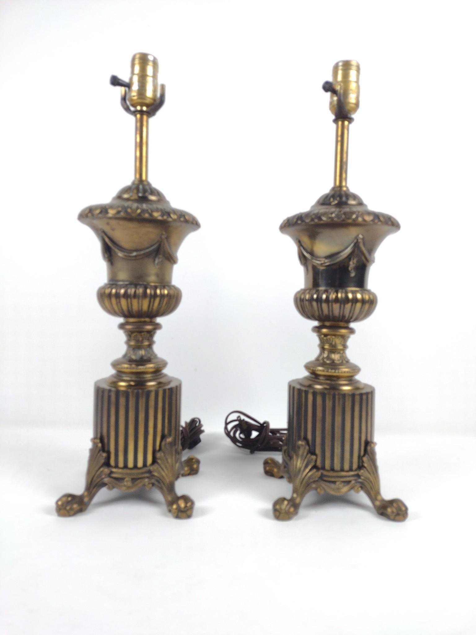 Pr Brass Table Lamps (1 of 2)