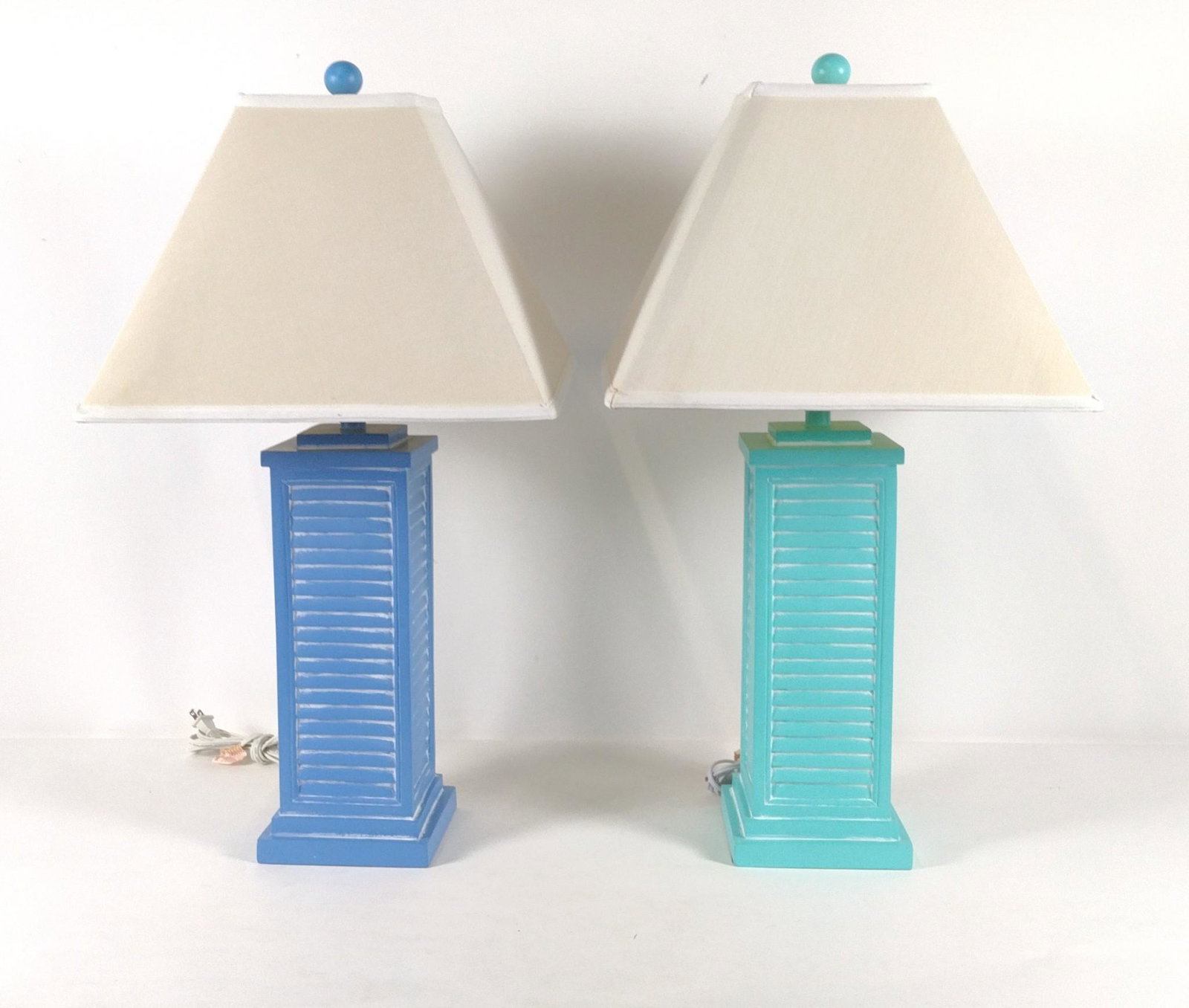 Pr Wood Costal Table Lamps (1 of 2)
