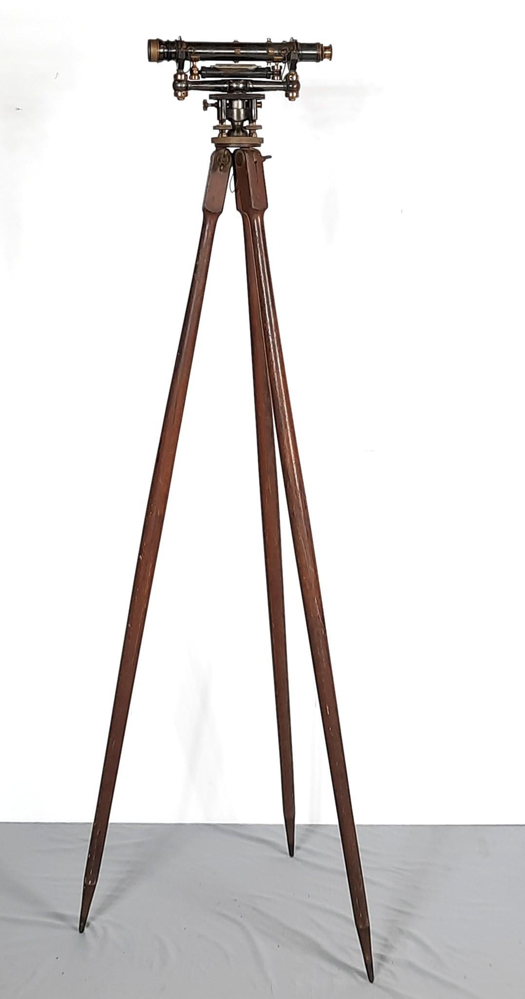 W. & L.E. Gurley Surveyors Transit with Tripod (1 of 7)