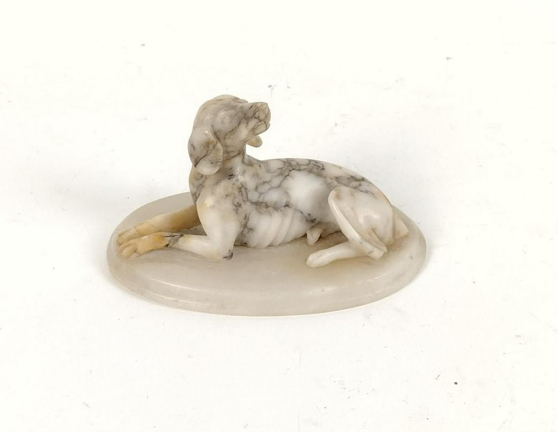 Antique Marble Dog Figurine (1 of 5)