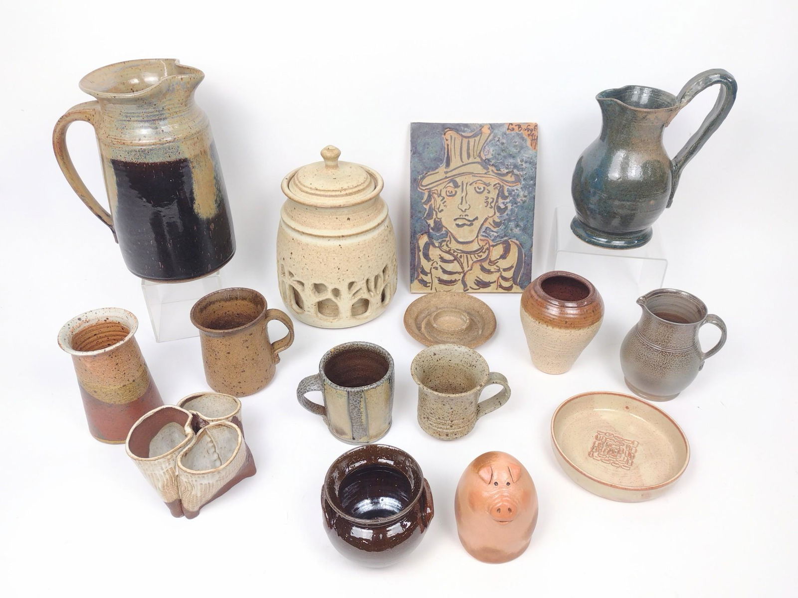 15 Pcs Studio Ceramics Incl Signed (1 of 13)