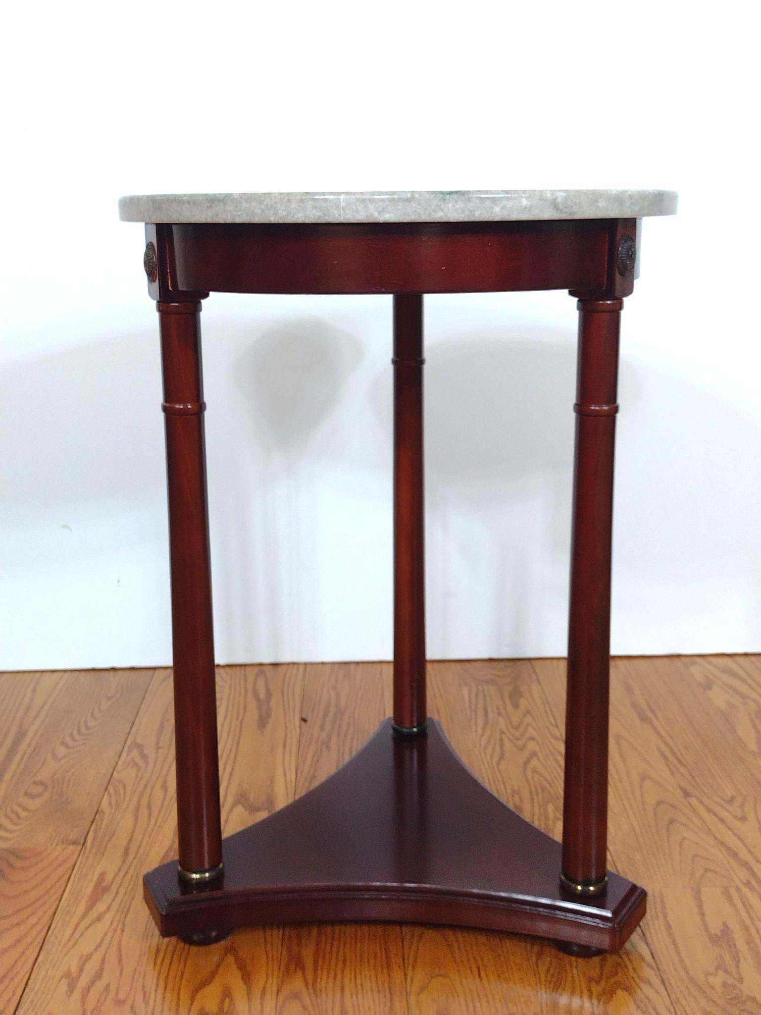 Round Marble Top Occasional Table (1 of 4)