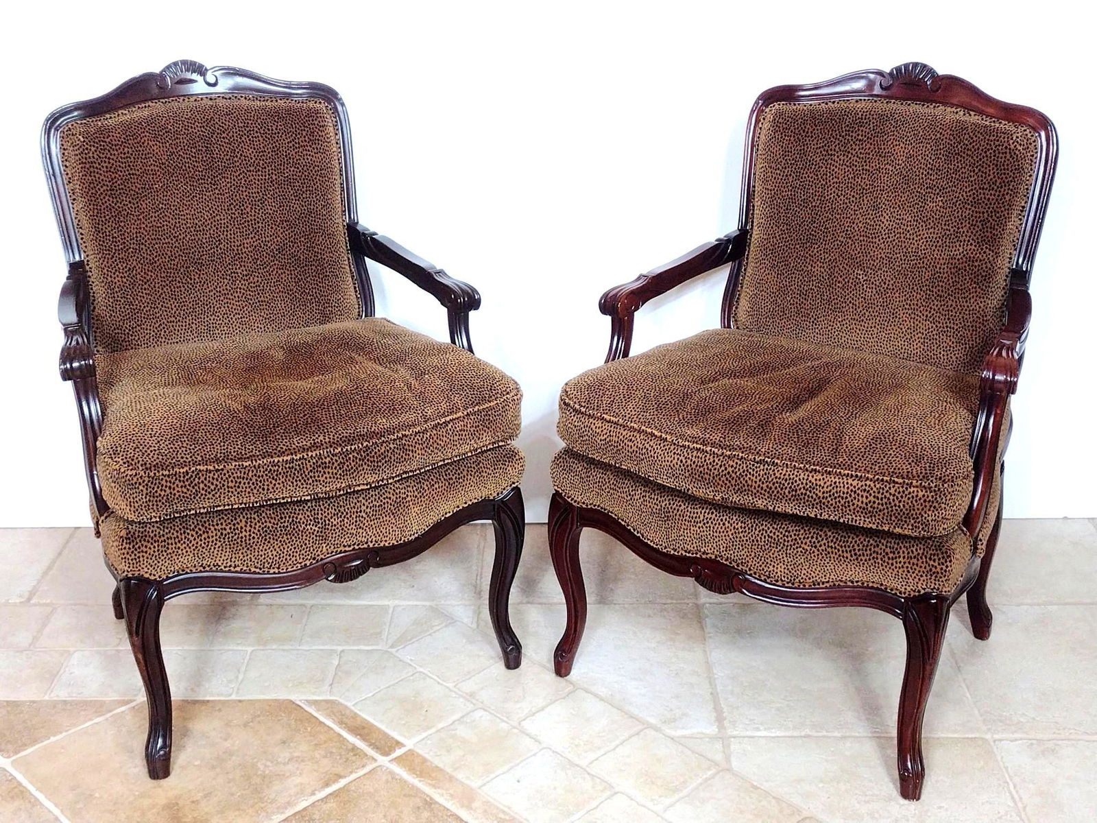 Pair Of Sam Moore Furniture Leopard Print Chairs By La-Z-Boy (1 of 6)