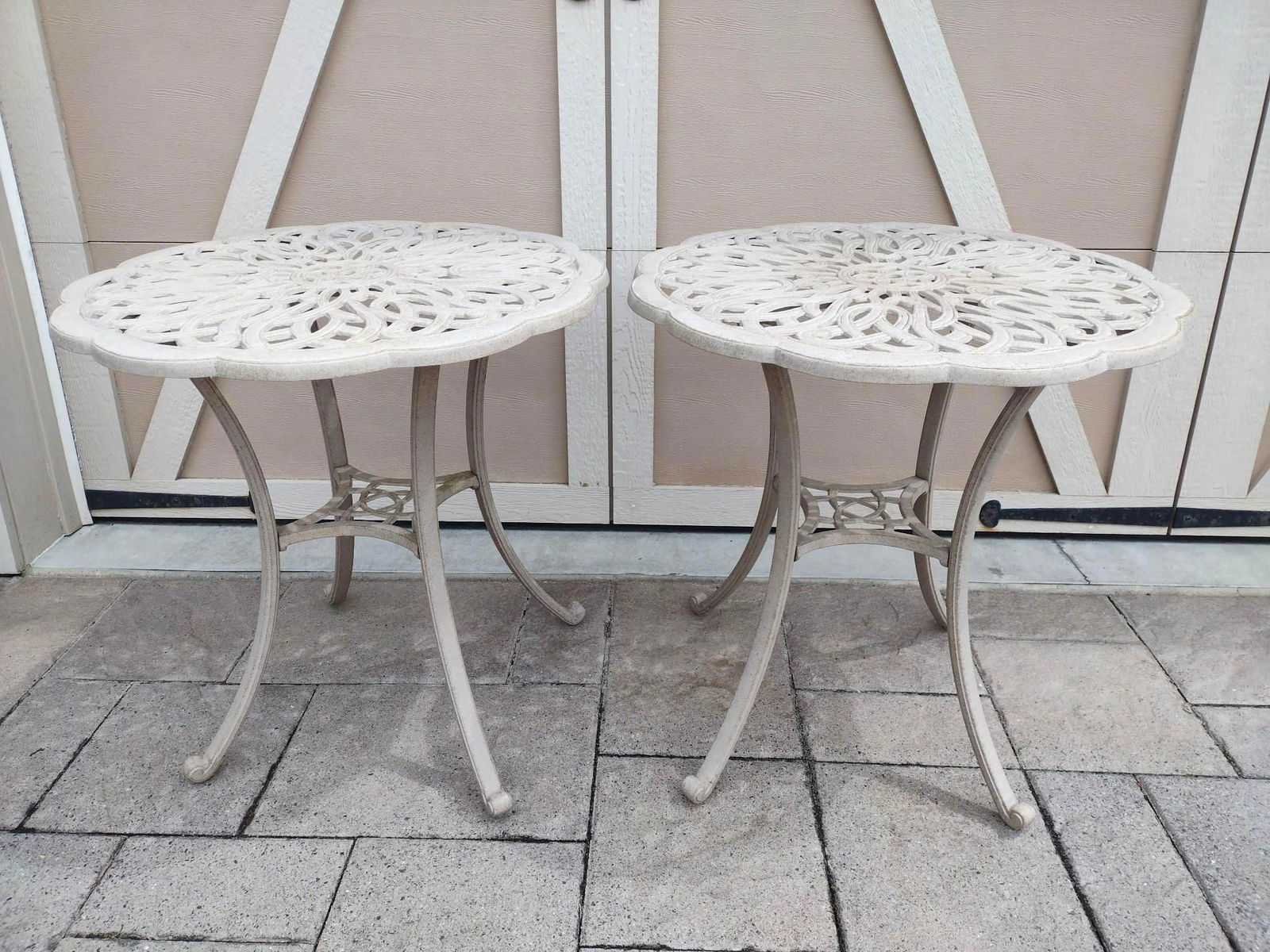 Two Cast Aluminum Outdoor Tables (1 of 4)