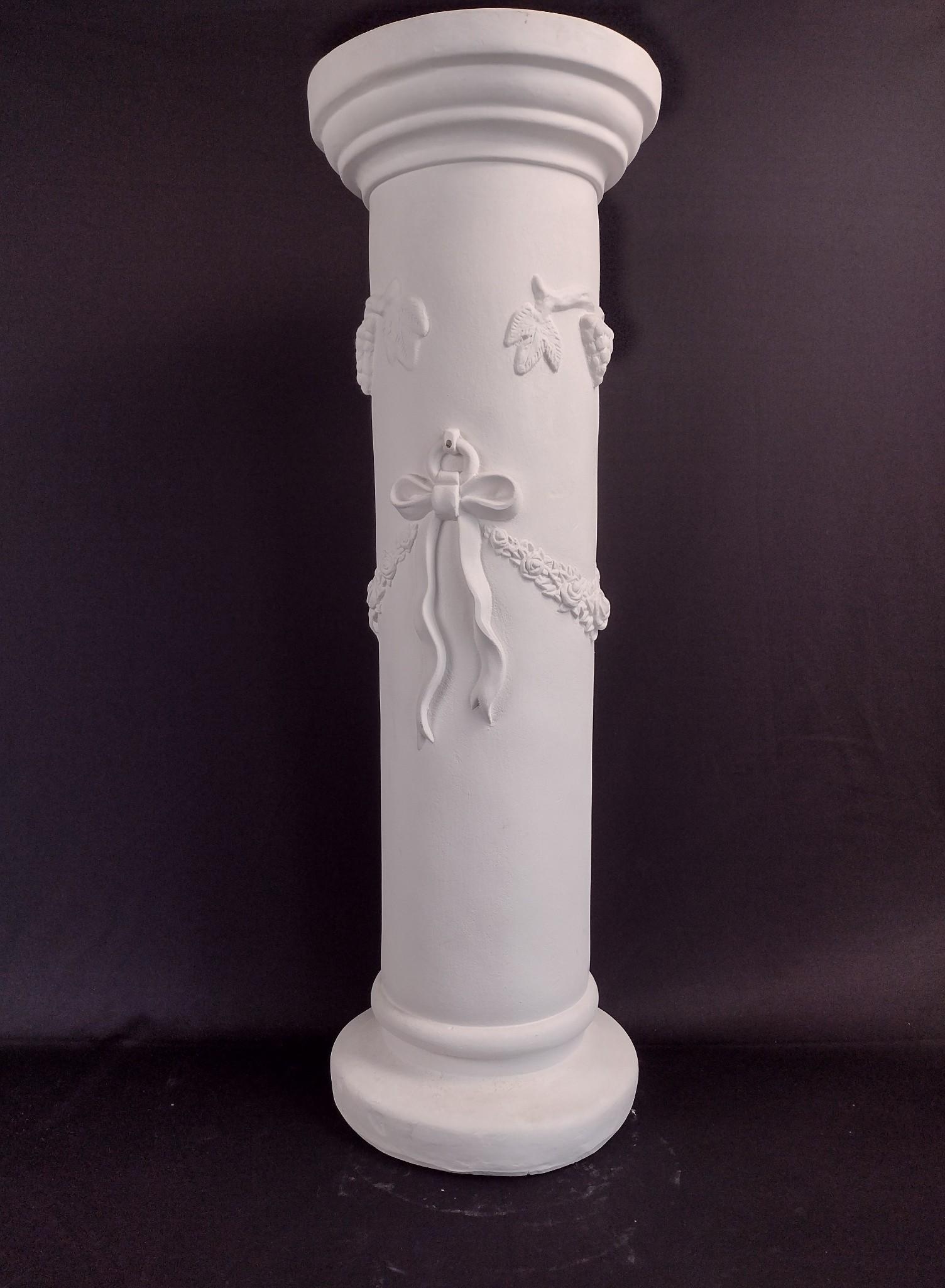 36" Ceramic Column with Grape Vine Pattern (1 of 2)